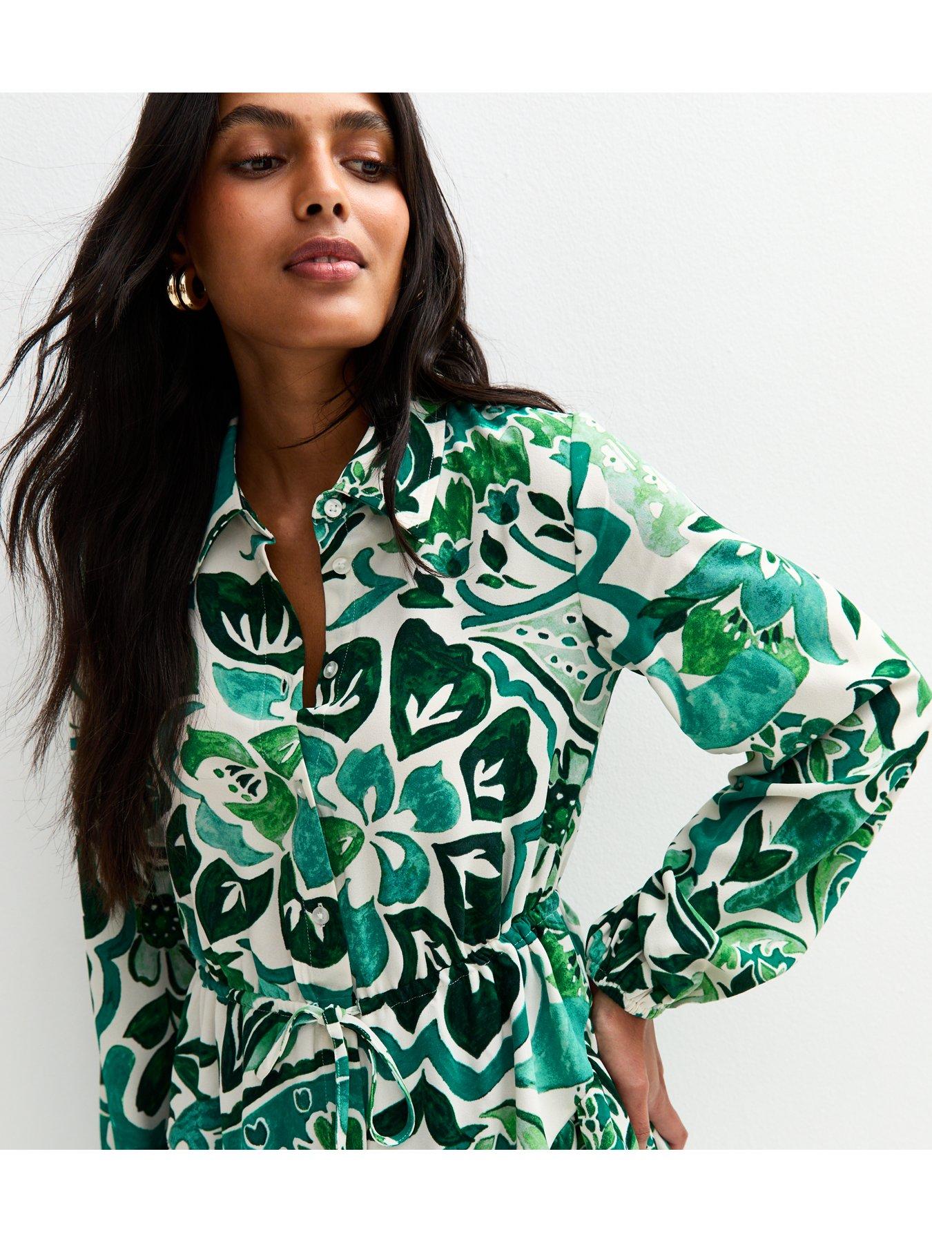 green paisley shirt dress Ivy Paisley Tirza Dress – Cinq à Sept