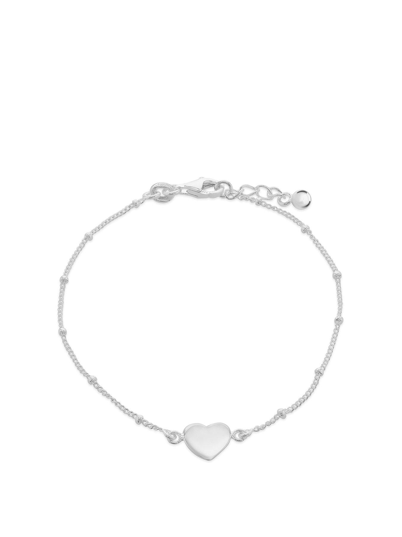 undefined Silver Hrt Pg Ball Adj Bracelet