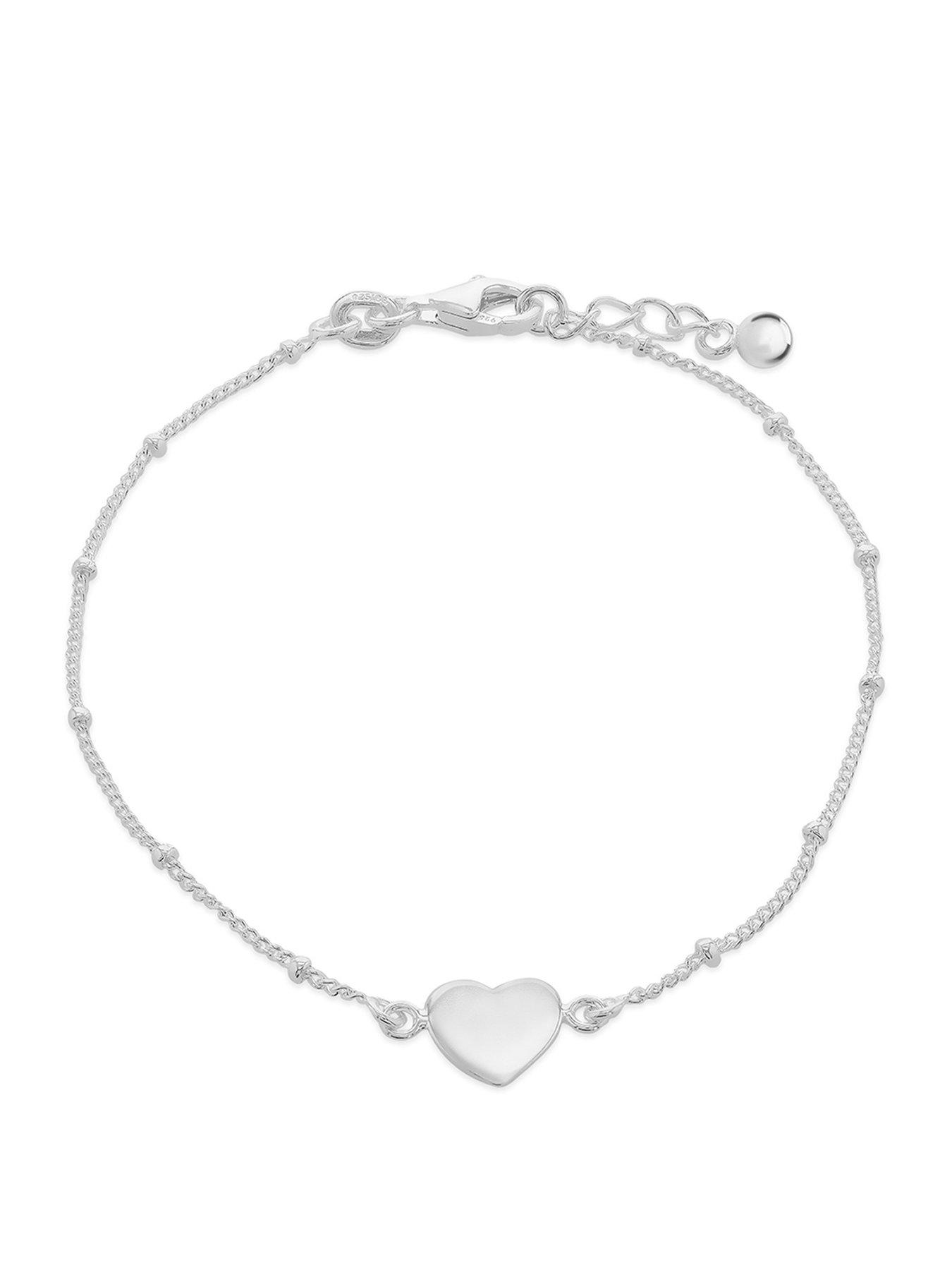 Image 2 of 4 of The Love Collection Silver Hrt Pg Ball Adj Bracelet
