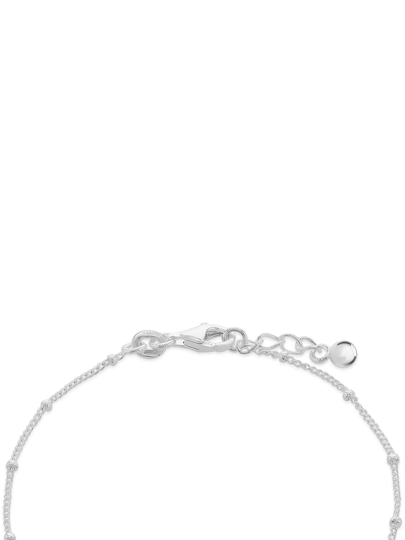 Image 4 of 4 of The Love Collection Silver Hrt Pg Ball Adj Bracelet