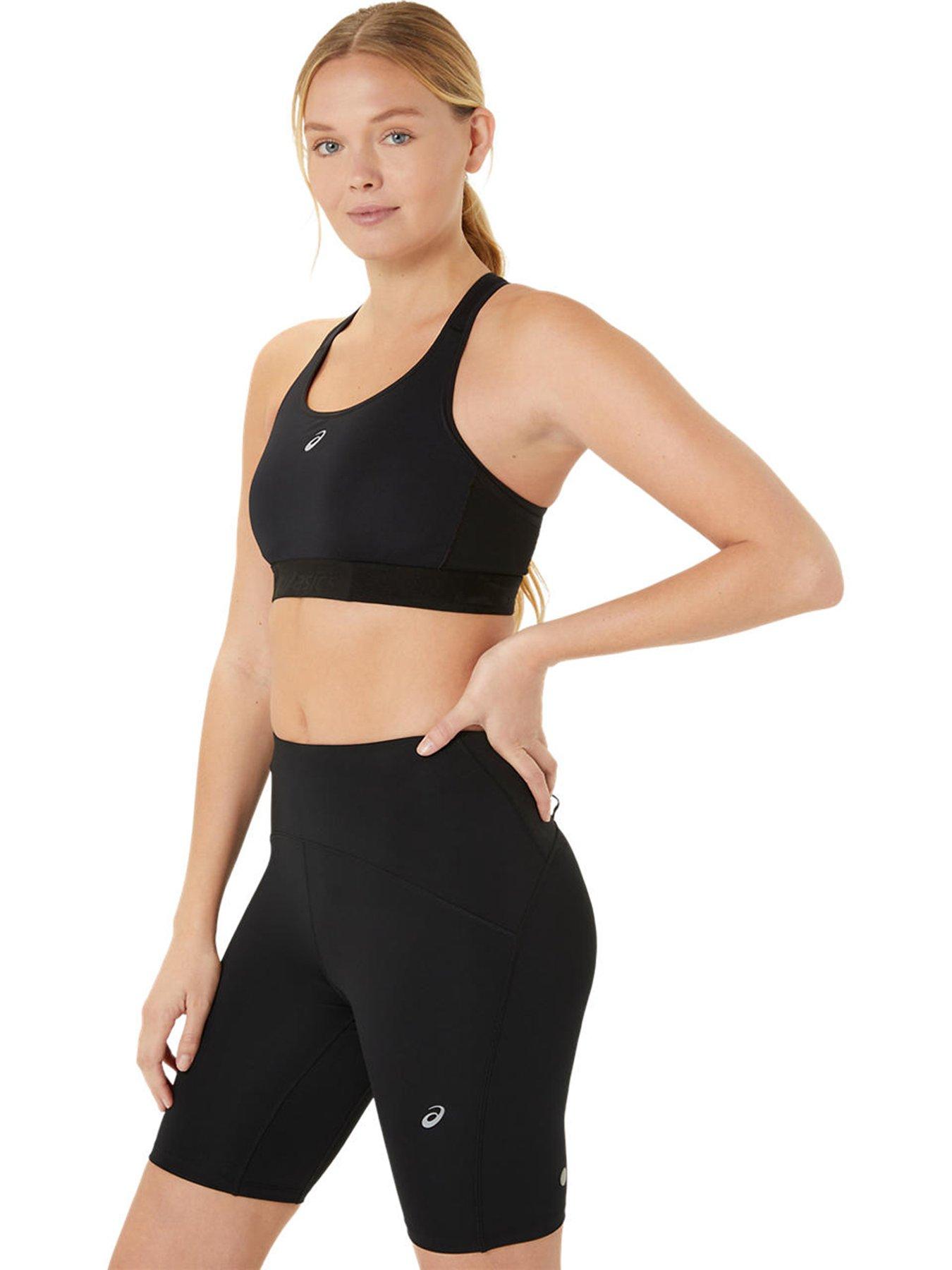 undefined Womens Running Road Compression Sports Bra - Black