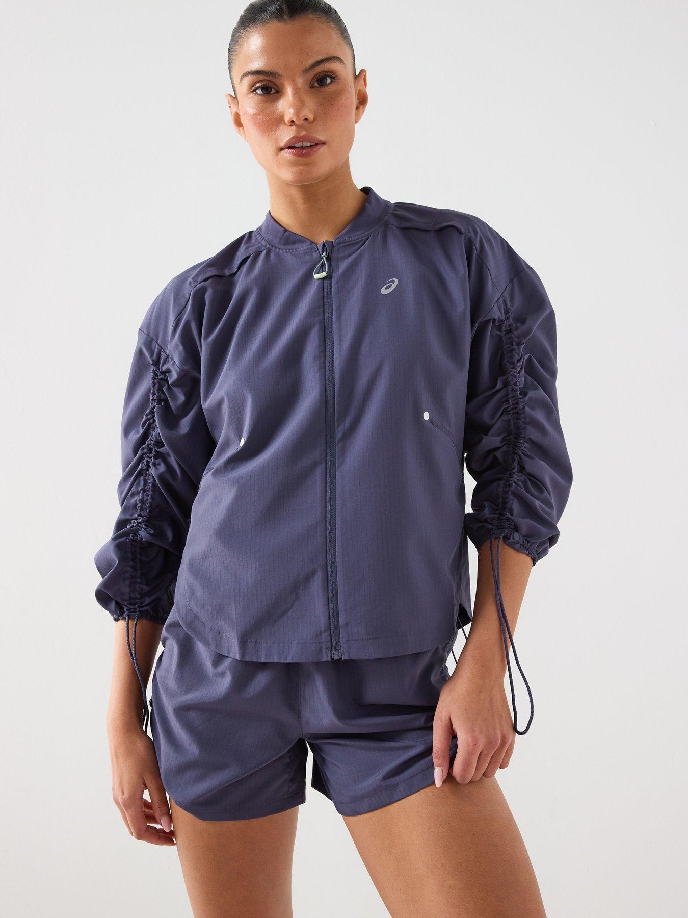 Asics Womens Running Nagino Adjustable Jacket - Blue