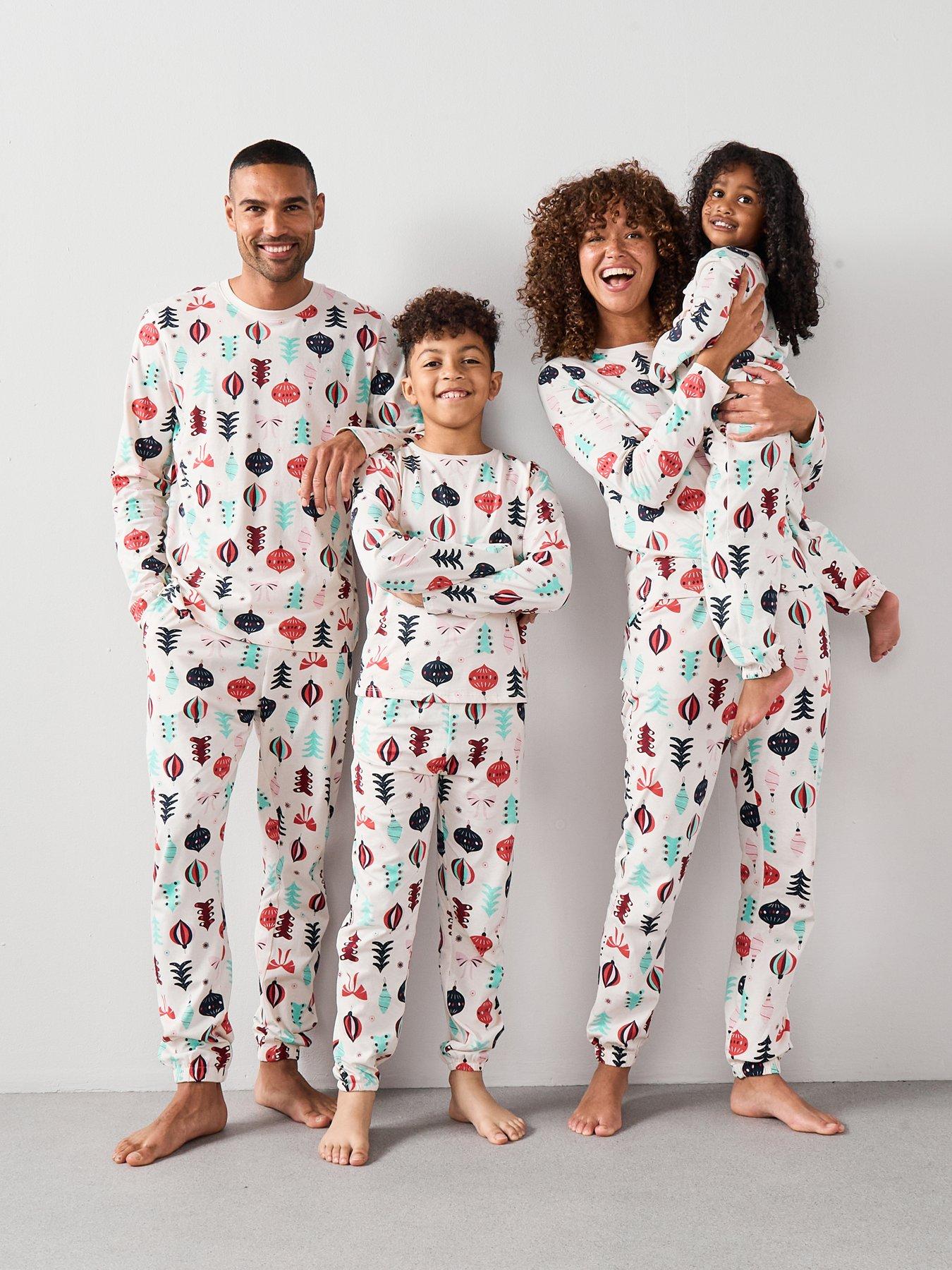 The Very Collection Womens Family Christmas Pyjama Decoration Long Sleeve T-shirt With Jogger Set - Multi