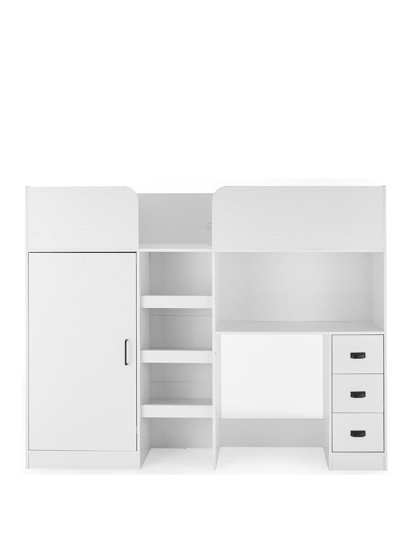 Image 2 of 6 of The Very Collection Jackson High Sleeper Bed with Wardrobe,&nbsp;Desk and&nbsp;Mattress Options