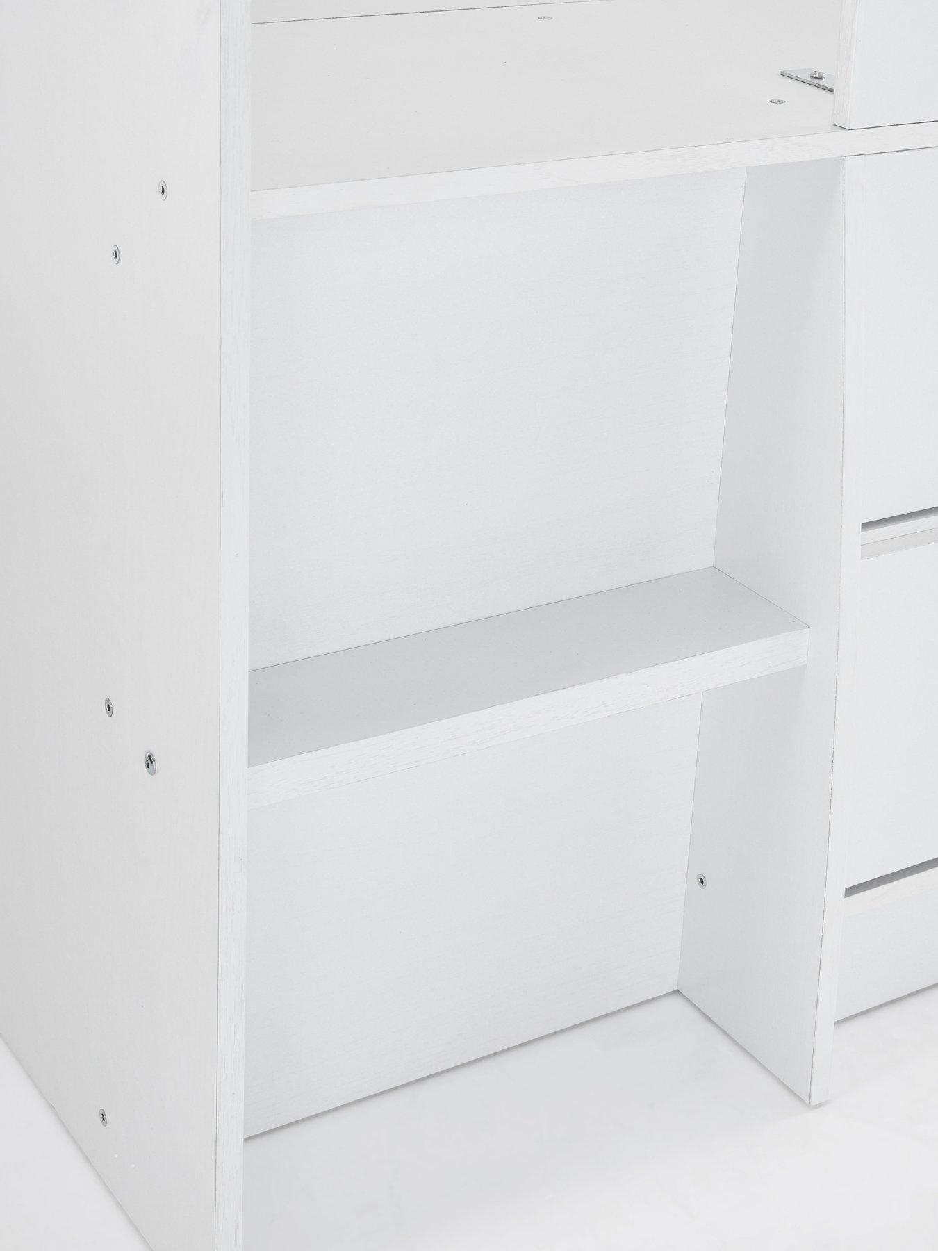 Image 5 of 6 of The Very Collection Jackson Mid Sleeper Bed with Drawers, Shelving and&nbsp;Mattress Options (Buy &amp; SAVE!) - White