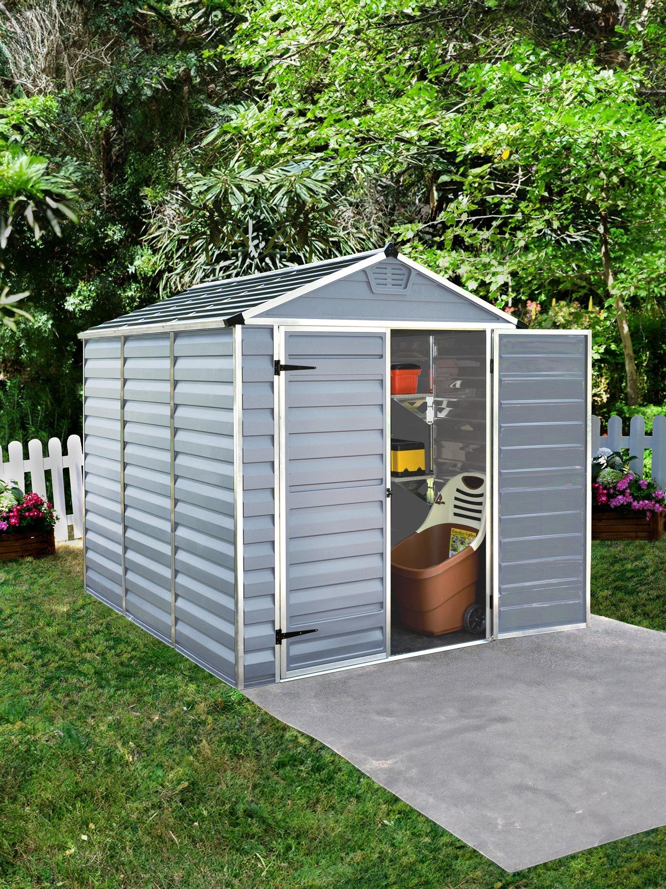 Product photograph of Canopia By Palram Skylight Shed 6x8 D Grey-special Pack from very.co.uk