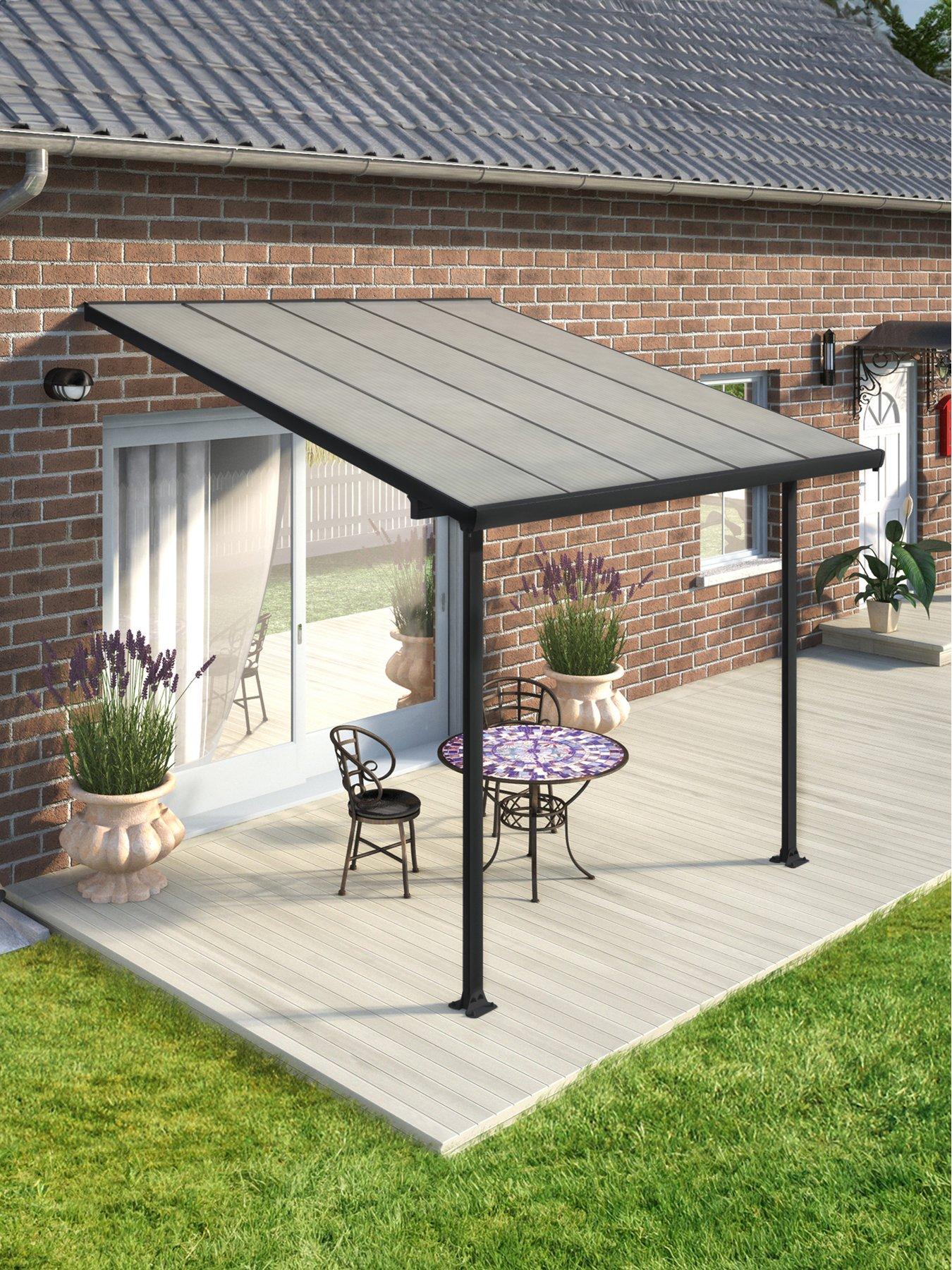 Canopia by Palram Feria Patio Cover 3X3.05 Grey Clear Value Pack