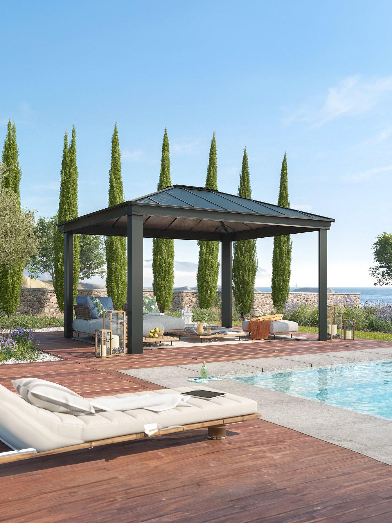 undefined Dallas 12X14 Garden Gazebo Grey Premium Kit