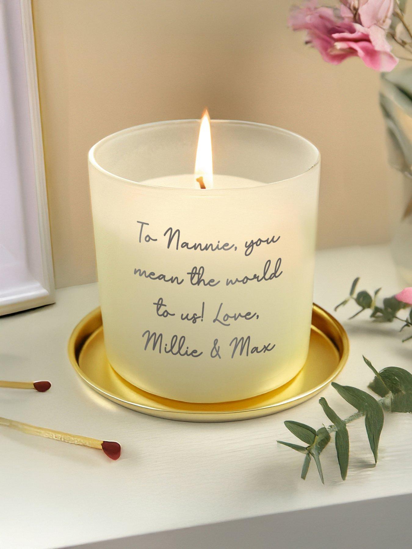 Image 1 of 3 of The Personalised Memento Company Personalised Frosted Candle Jar