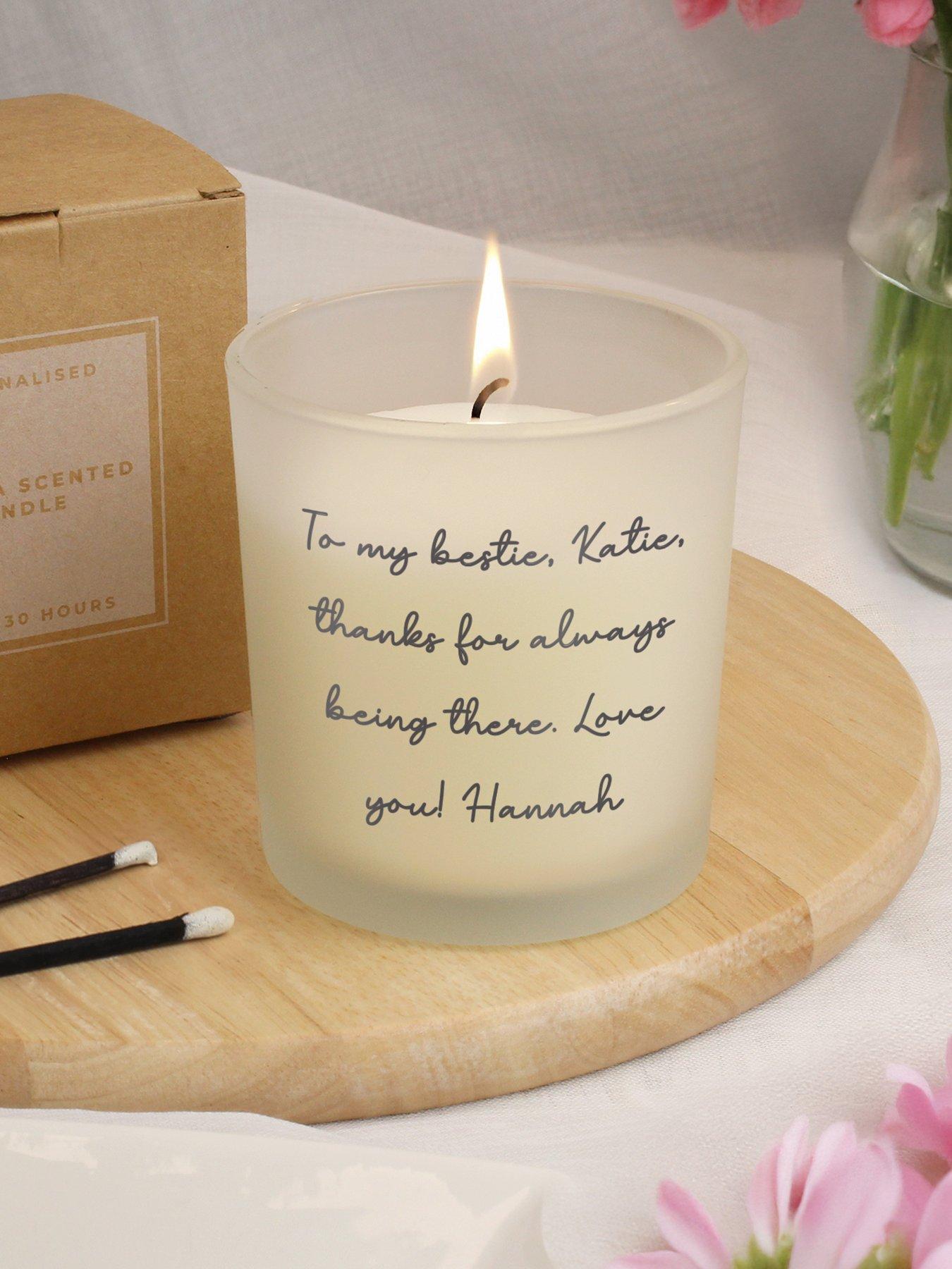 Image 2 of 3 of The Personalised Memento Company Personalised Frosted Candle Jar