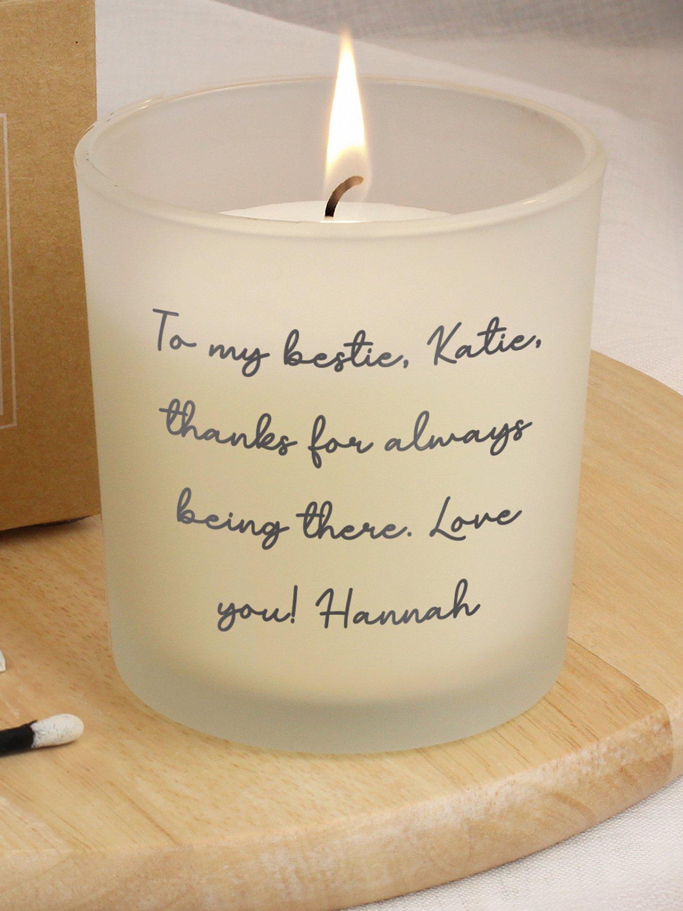 Image 2 of 3 of The Personalised Memento Company Personalised Frosted Candle Jar
