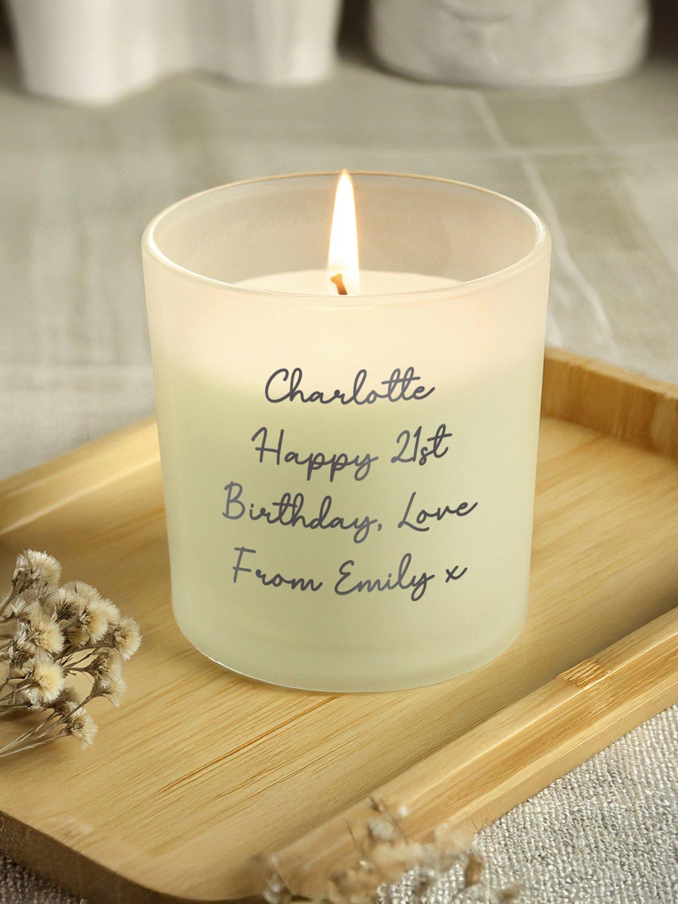 Image 3 of 3 of The Personalised Memento Company Personalised Frosted Candle Jar