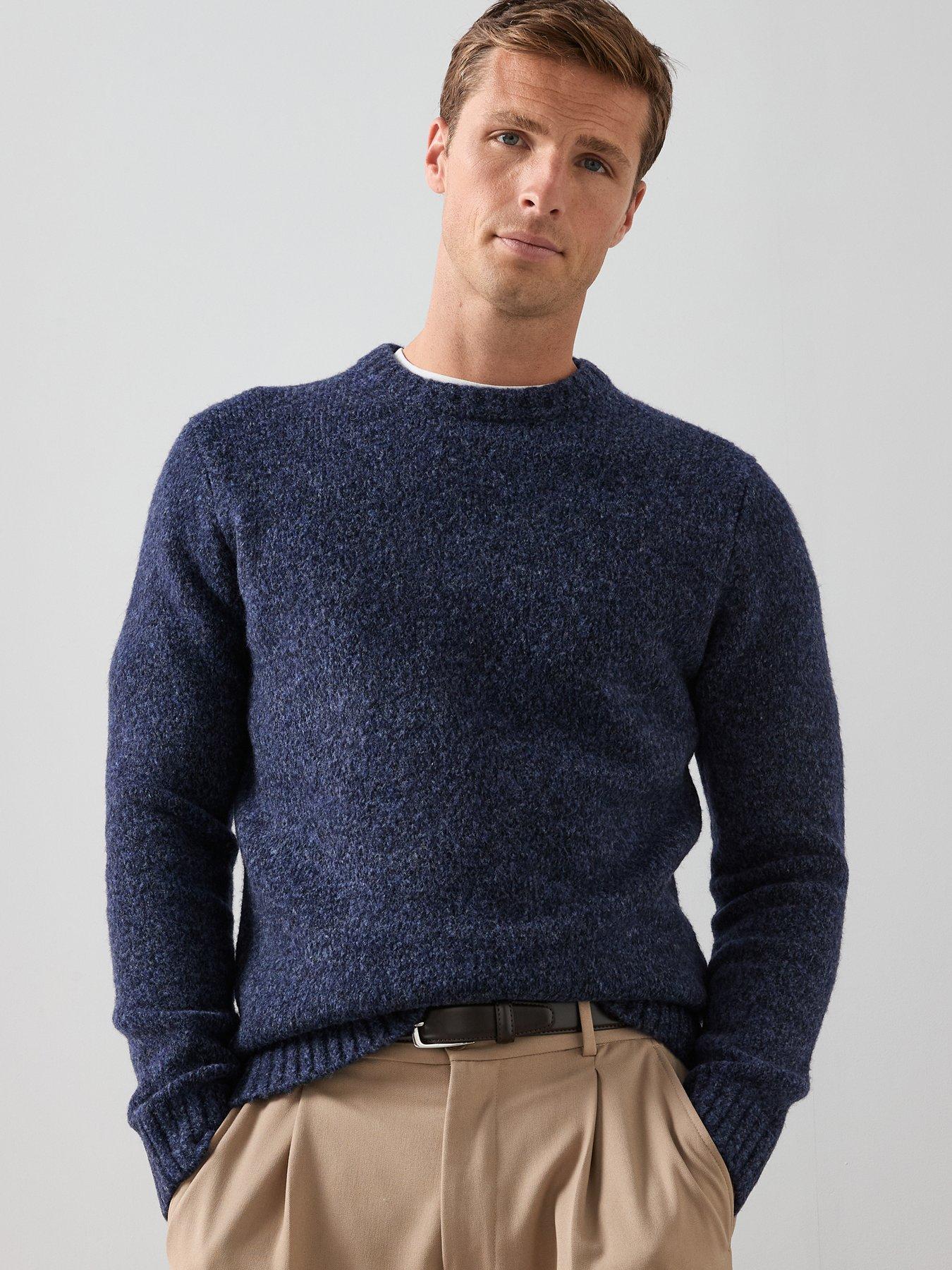 The Very Collection Supersoft Crew Neck Jumper With Wool - Blue