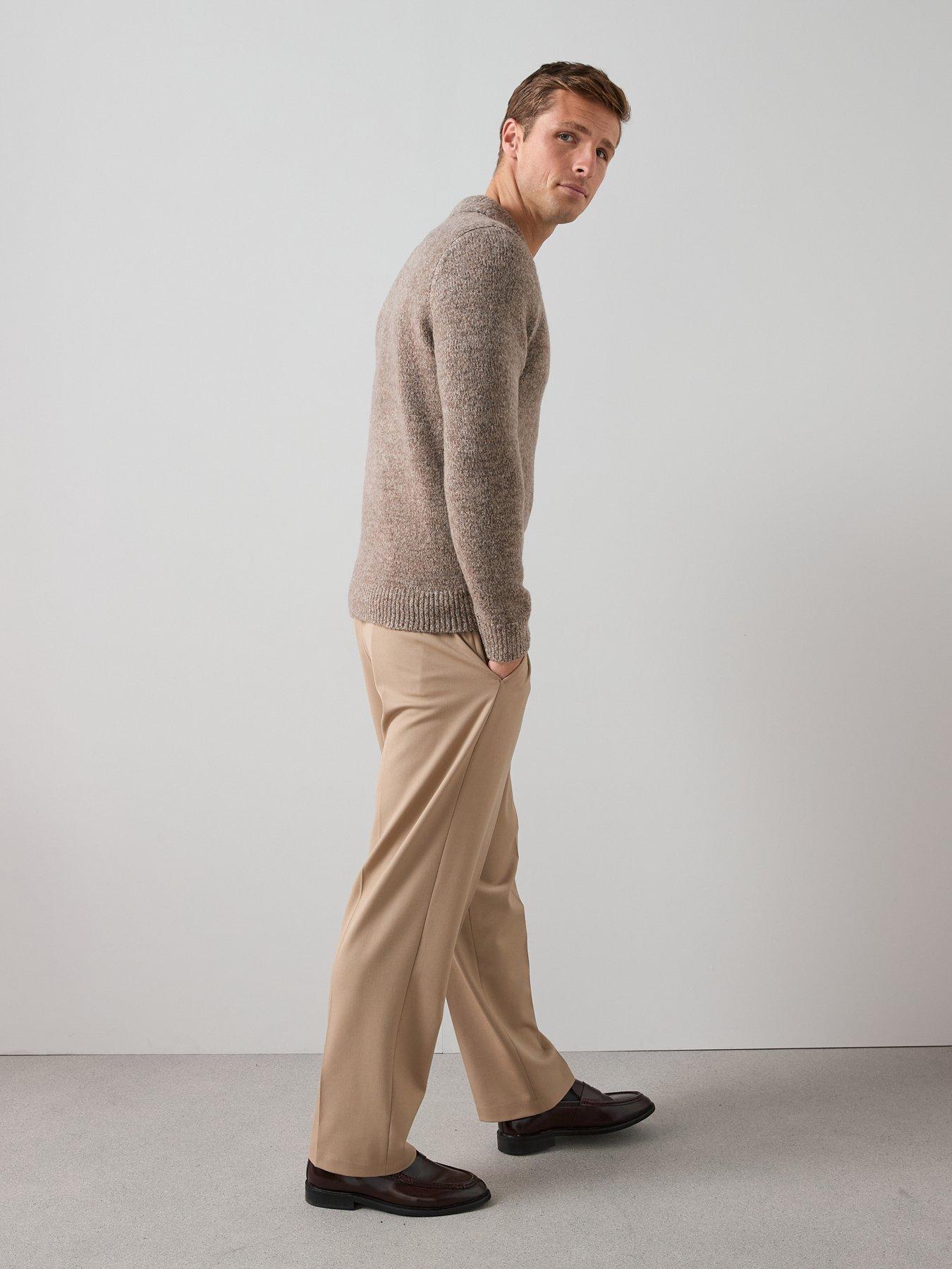 Image 6 of 6 of The Very Collection Pocket Front Quarter Zip Jumper - Beige