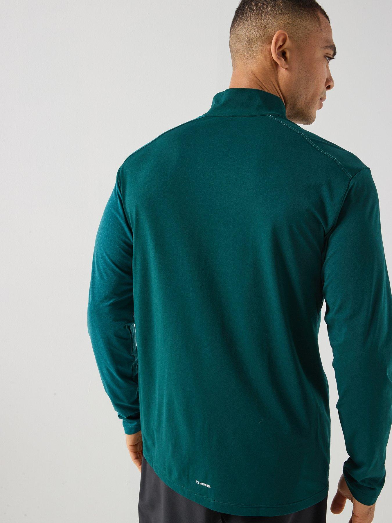 Image 2 of 5 of adidas Terrex Mens Outdoor Multi Climacool 1/2 Zip Long Sleeve Top - Green