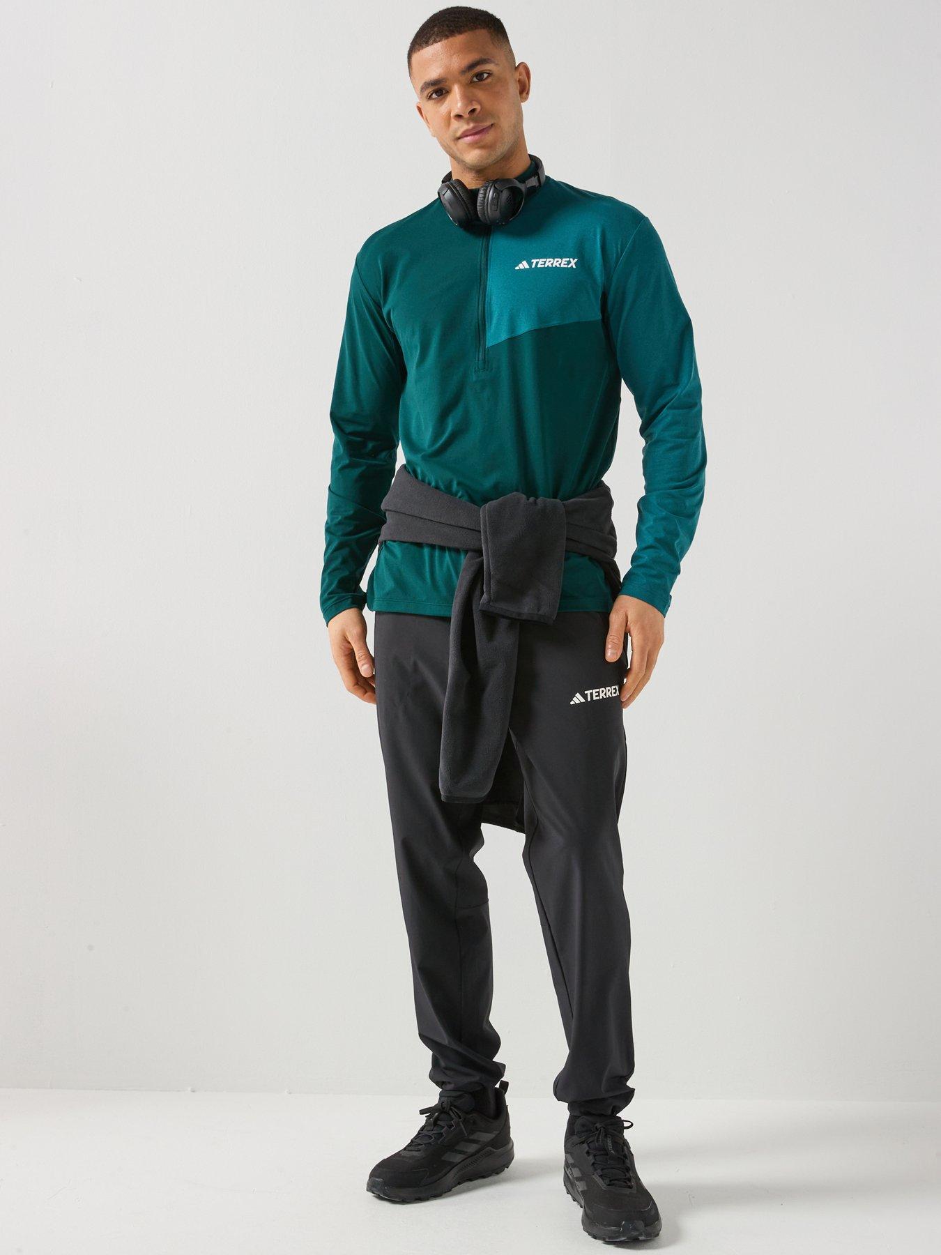 adidas Terrex Mens Outdoor Multi Climacool 1/2 Zip Long Sleeve Top