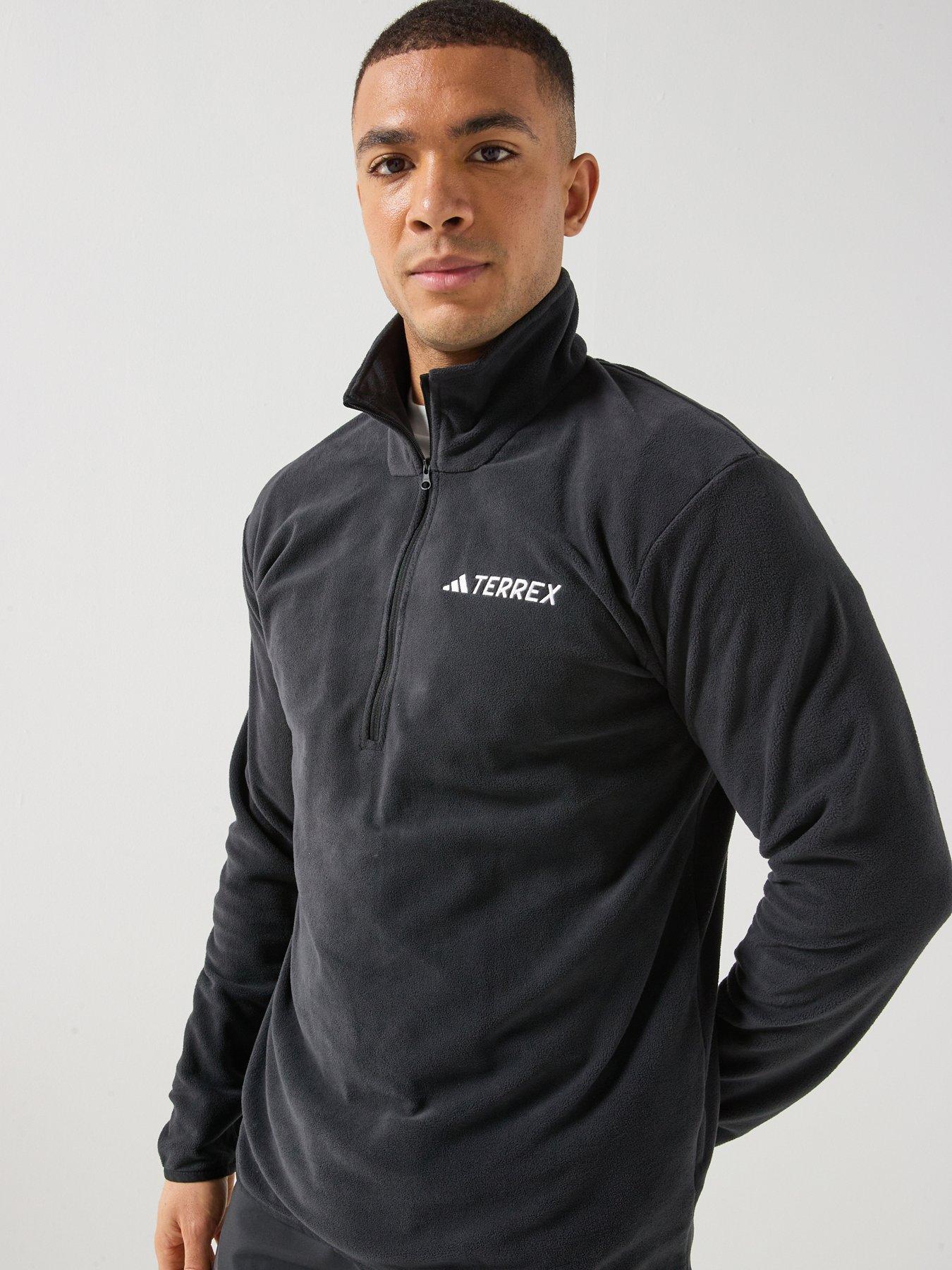 adidas-terrex-mens-outdoor-multi-essentials-12-zip-fleece-jacket-black