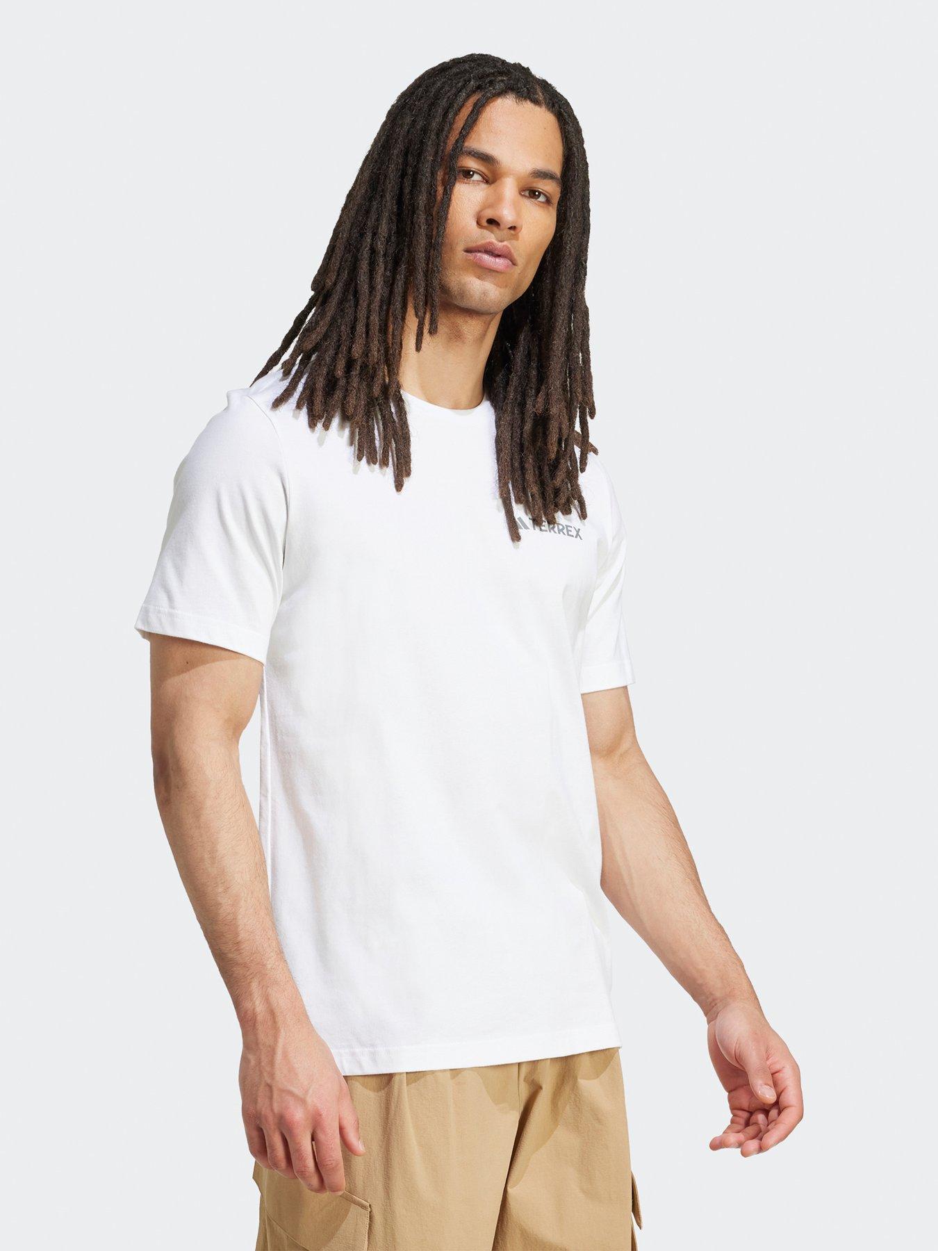 Image 3 of 4 of adidas Terrex Mens Outdoor Graphic T-Shirt - White