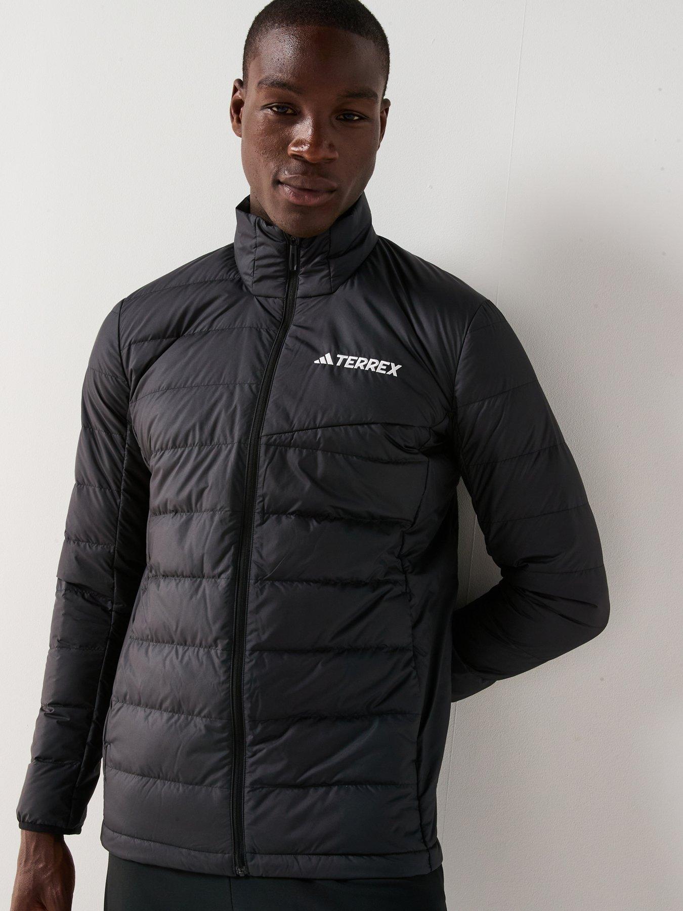 adidas Terrex Mens Mt Down Jacket, Black, Size 2Xl, Men