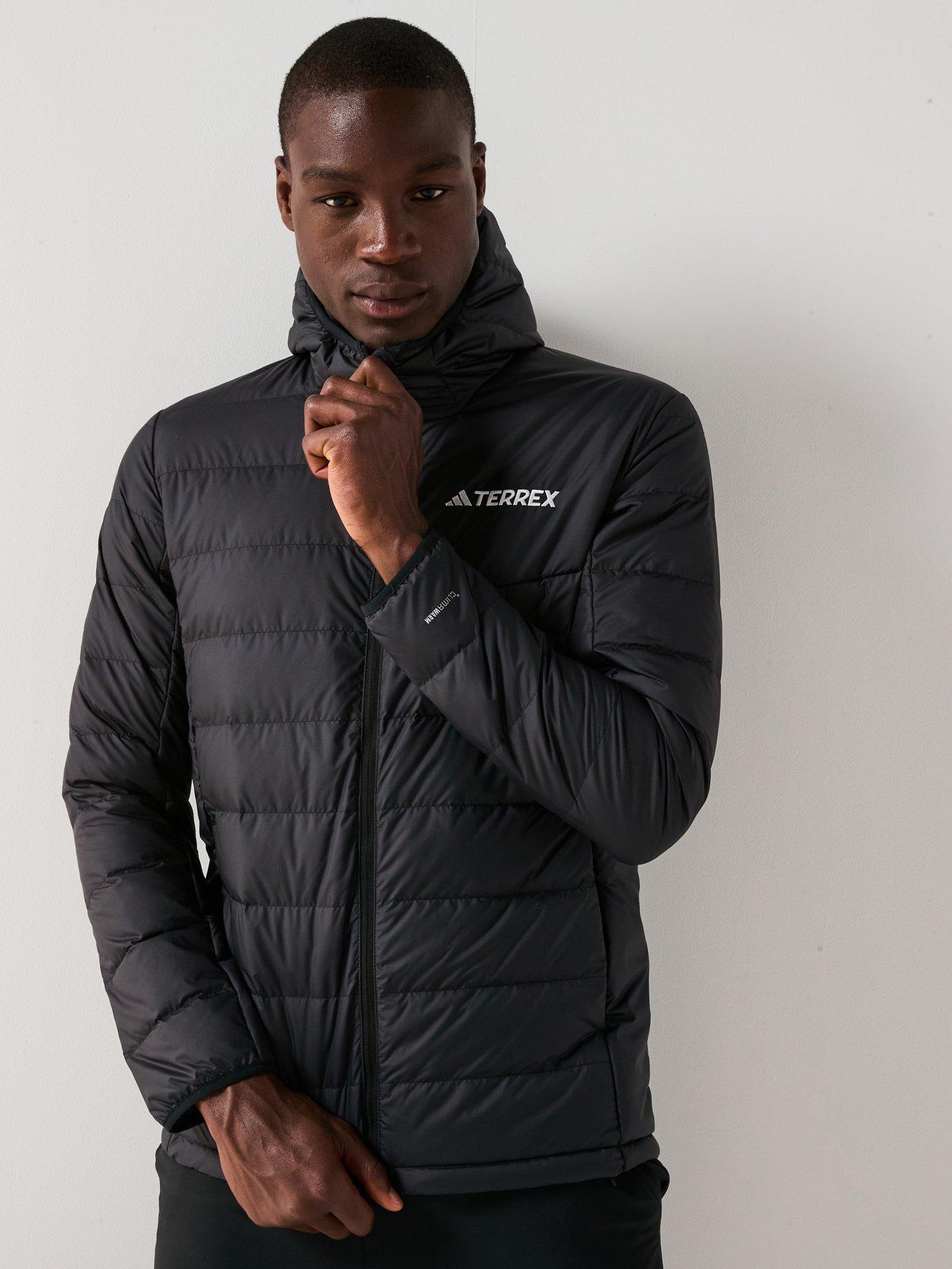 adidas Terrex Mens Mt Down Hooded Jacket - Black