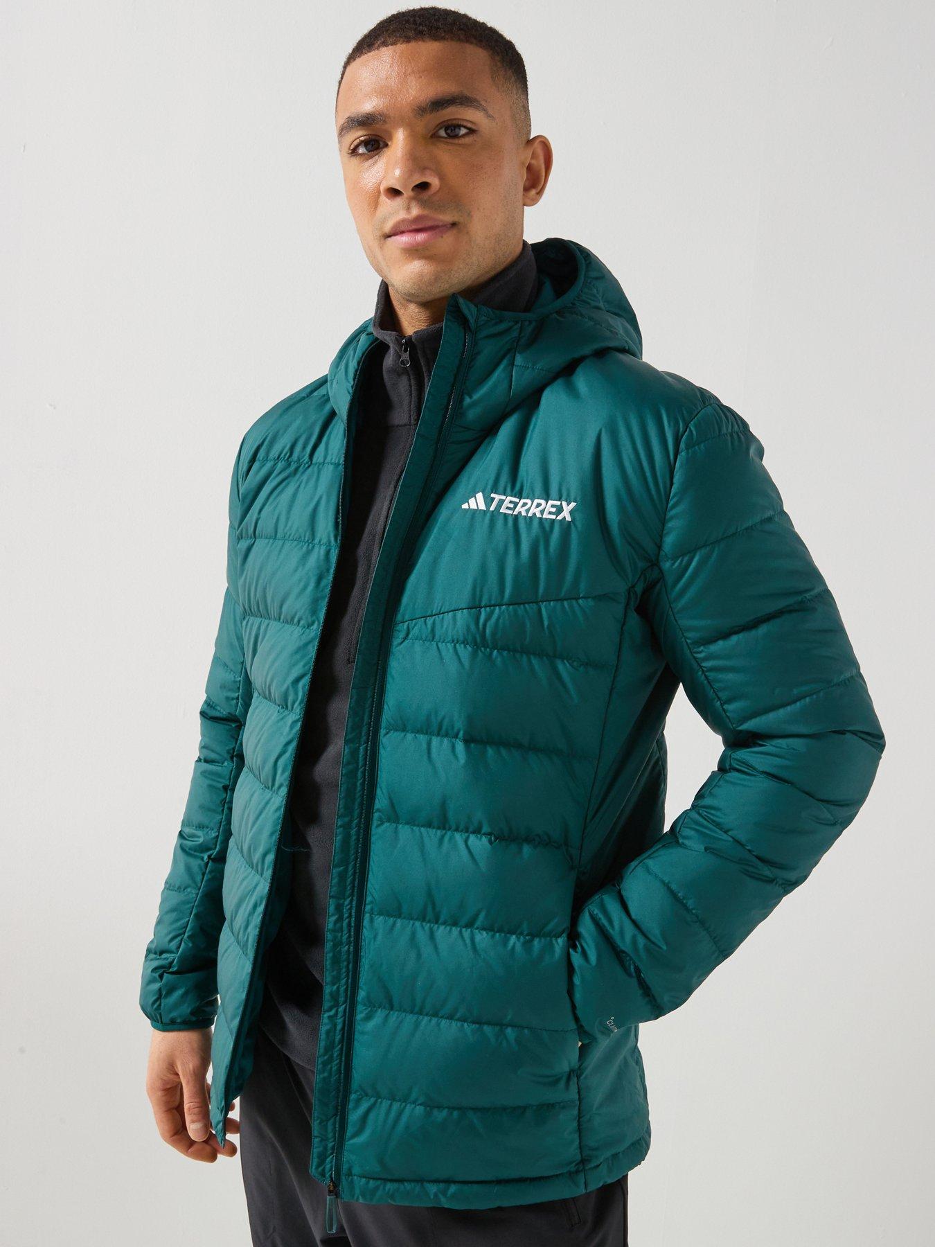 Image 1 of 4 of adidas Terrex Mens Mt Down Hooded Jacket - Green