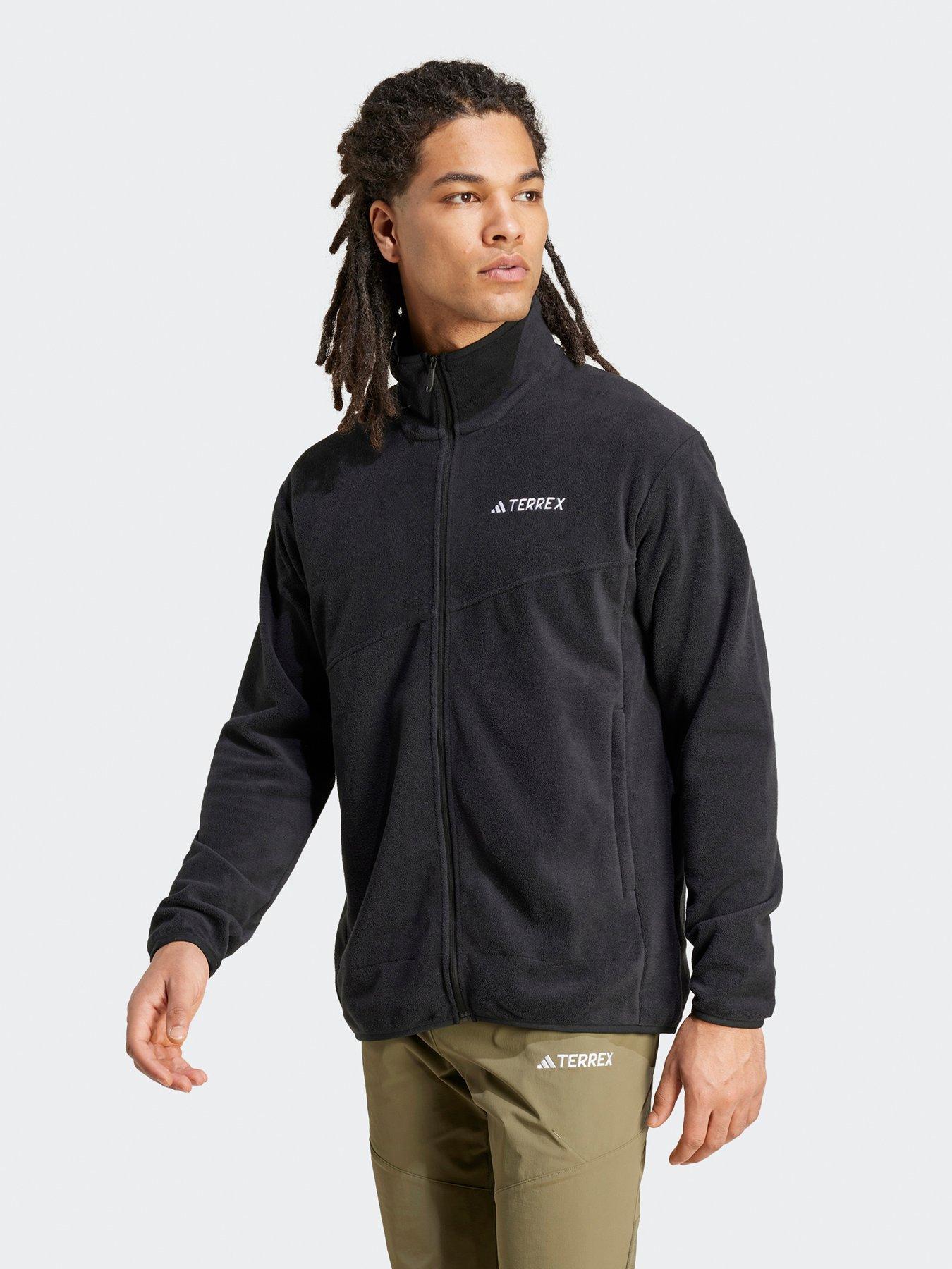 Image 1 of 5 of adidas Terrex Mens Outdoor Multi Full-Zip Fleece Jacket - Black
