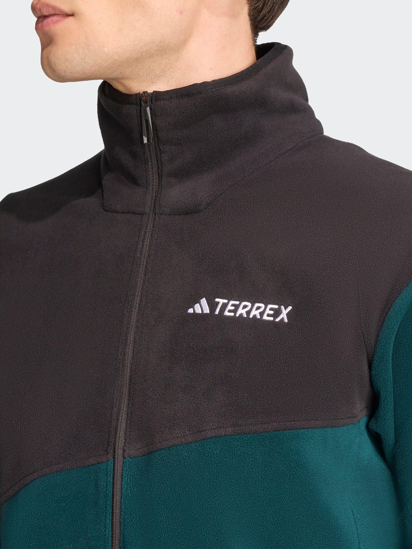 Image 5 of 5 of adidas Terrex Mens Outdoor Multi Full-Zip Fleece Jacket - Green