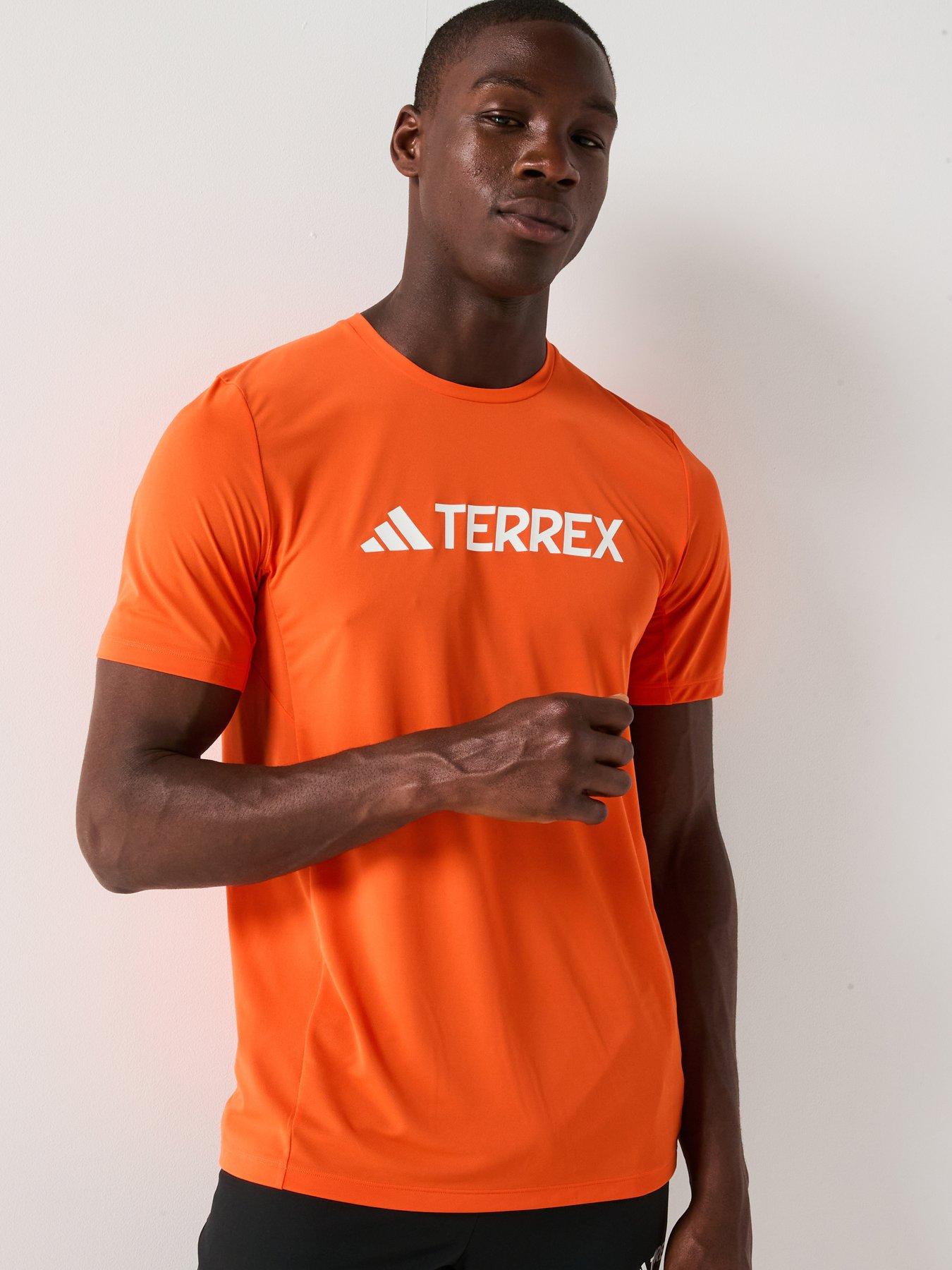 adidas Terrex Mens Terrex Multi Climacool Logo Tech T- Shirt - Orange