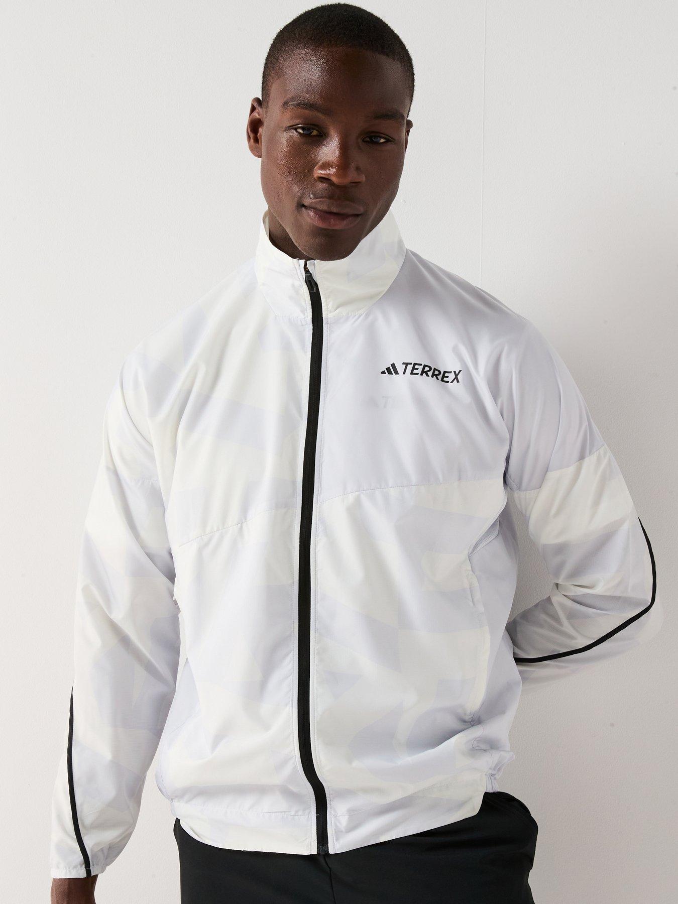 adidas Terrex Mens Mult Printed Wind Jacket - Grey