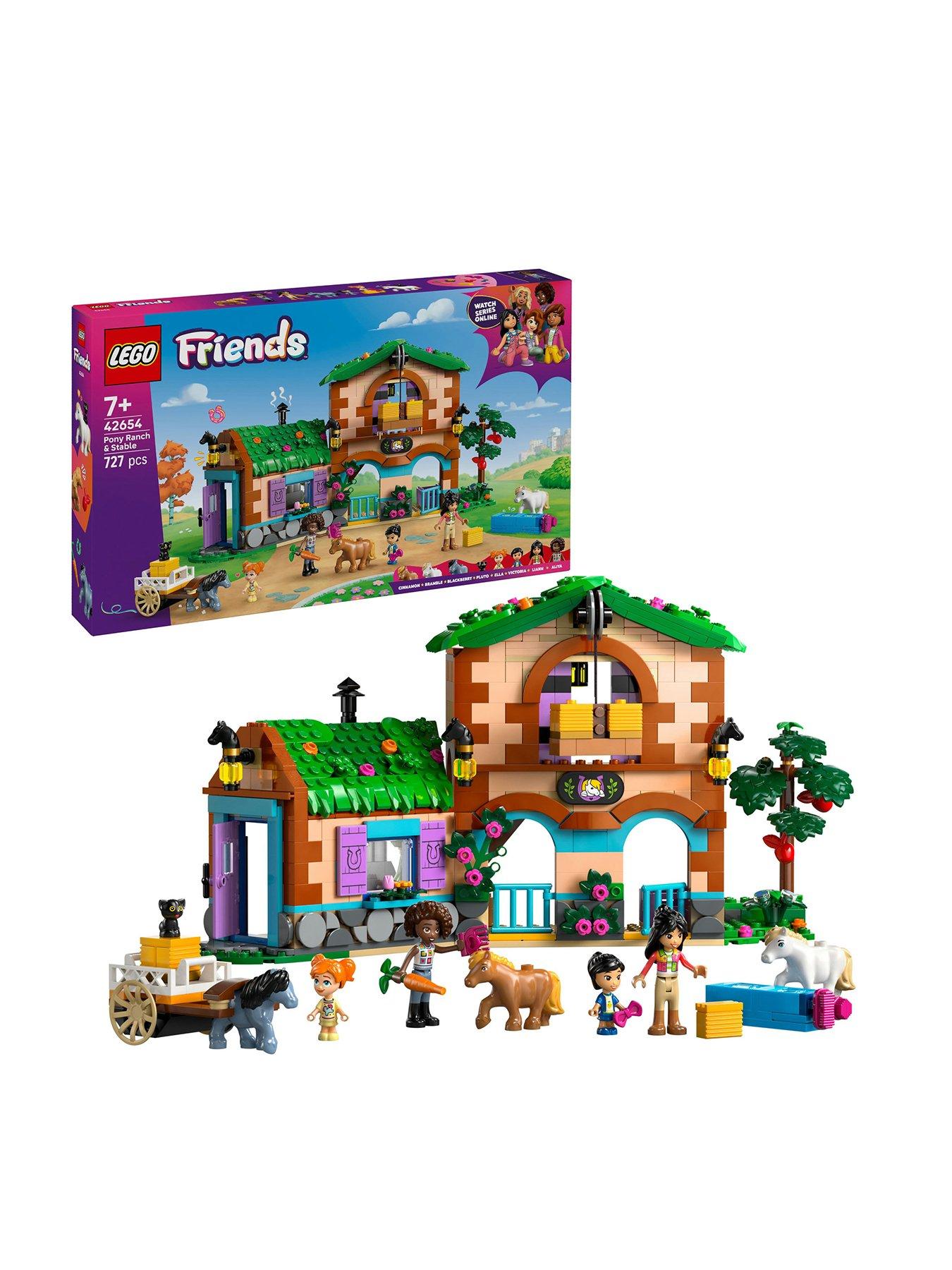 undefined Pony Ranch  &  Stable Building Set, Horse Toy Playset 42654