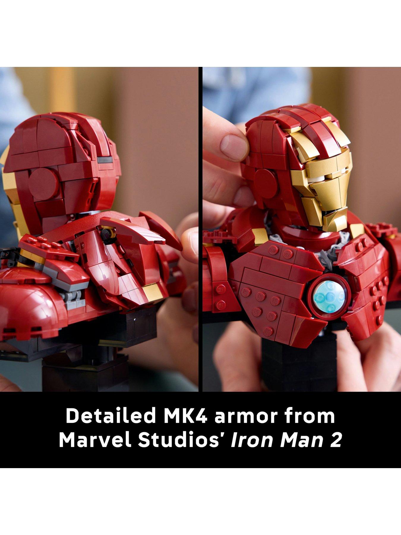 Image 6 of 7 of LEGO Marvel Super Heroes Iron Man MK4 Bust, Buildable Model for Adults with Minifigure 76327