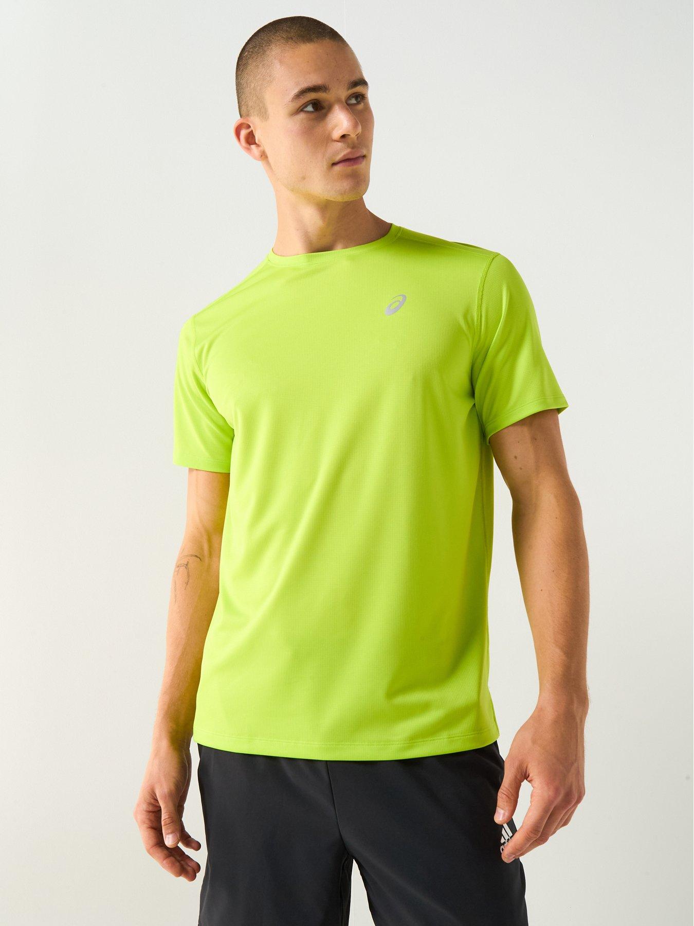 Asics Mens Running Core T-Shirt - Green, Green, Size M, Men