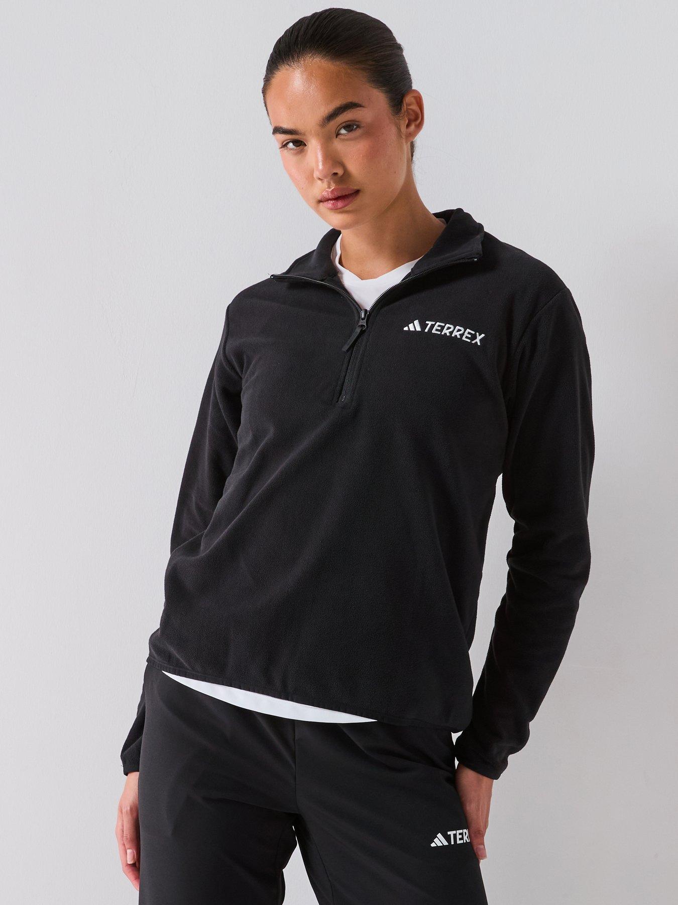 adidas-terrex-womens-outdoor-multi-essentials-12-zip-fleece-jacket-black