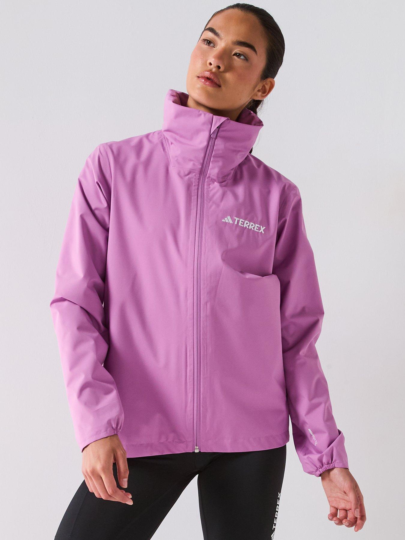 Image 1 of 6 of adidas Terrex Womens Outdoor Multi Essentials 2L Rain Jacket - Purple