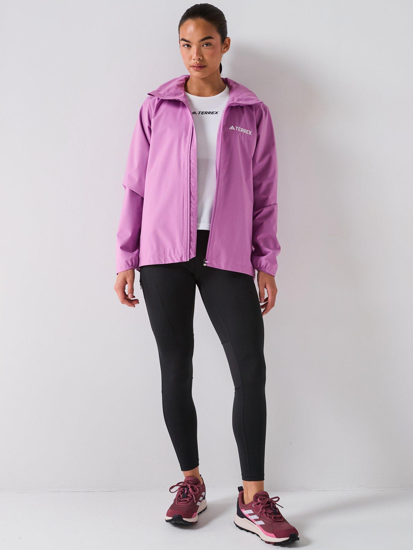 Image 3 of 6 of adidas Terrex Womens Outdoor Multi Essentials 2L Rain Jacket - Purple