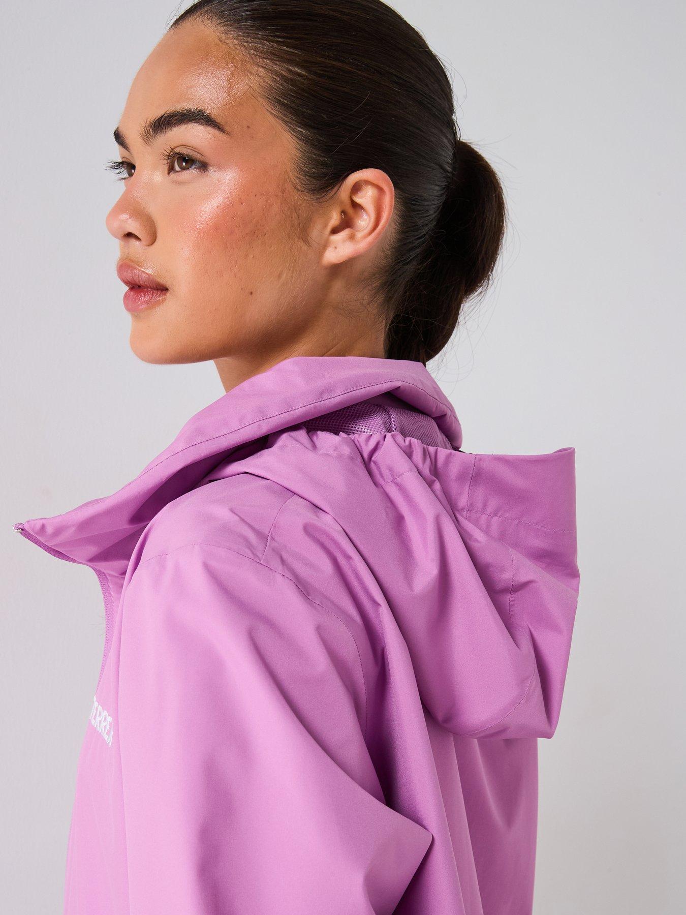 Image 6 of 6 of adidas Terrex Womens Outdoor Multi Essentials 2L Rain Jacket - Purple