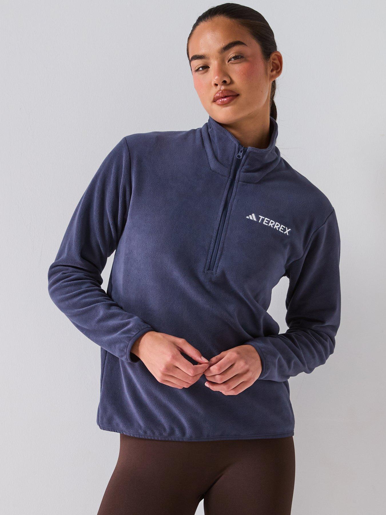 adidas Terrex Womens Outdoor Multi Essentials 1/2 Zip Fleece Jacket, Shadow Navy, Size Xs, Women