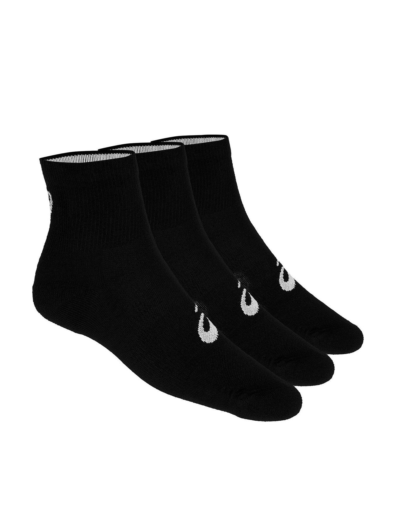 undefined Adults Unisex Running 3Pack Quarter Socks - Black