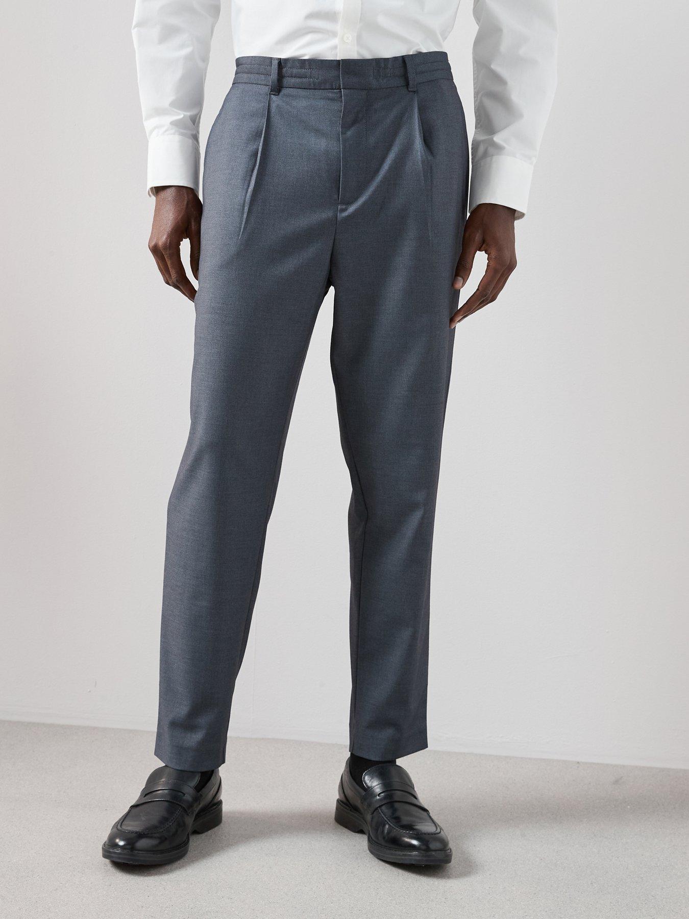 The Very Collection Smart Pleated Trouser - Grey