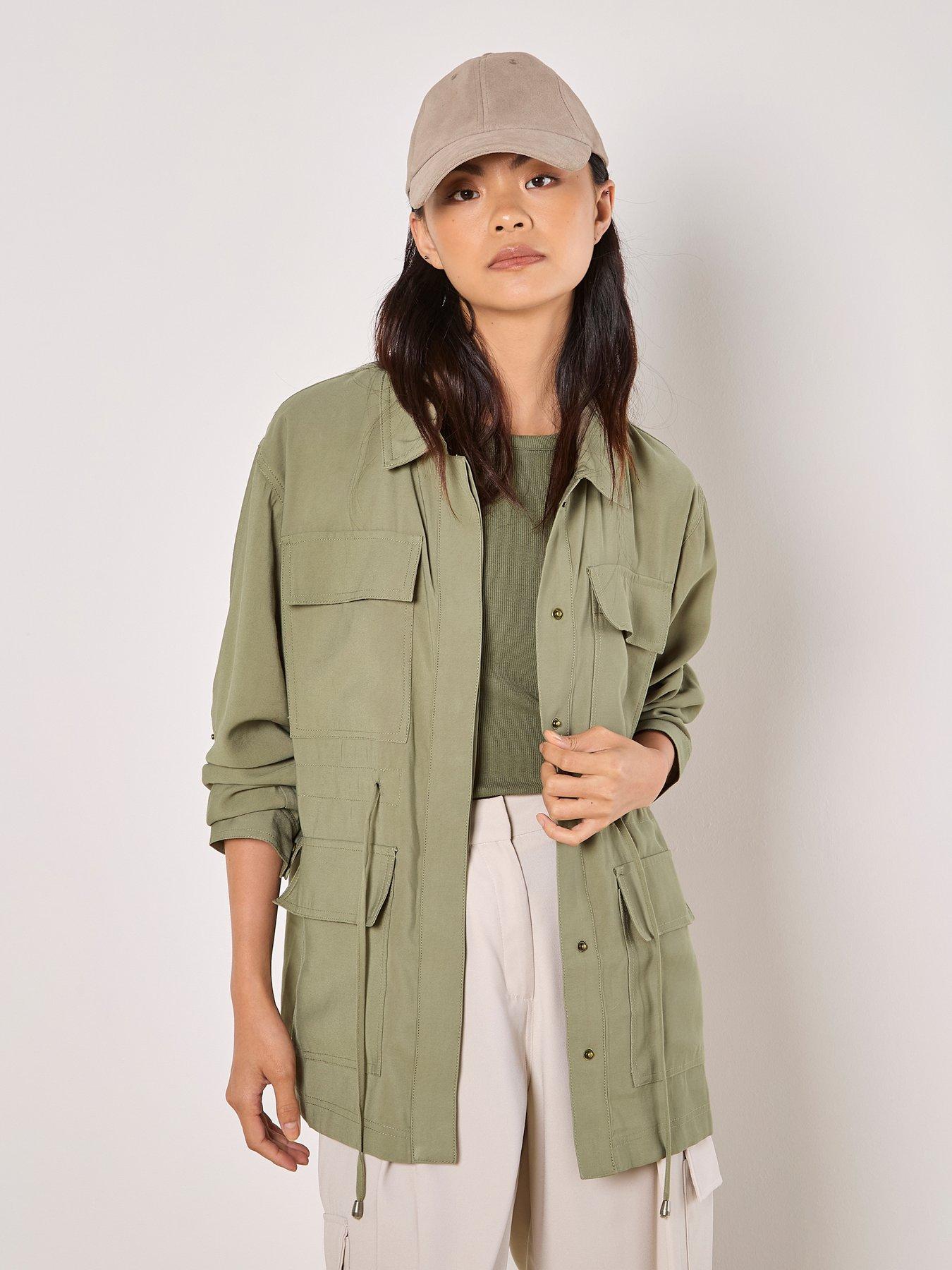 Image 1 of 5 of Apricot Cargo Pocket Twill Jacket