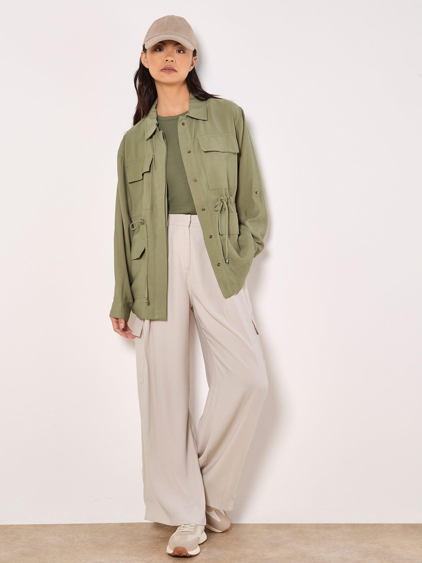 Image 4 of 5 of Apricot Cargo Pocket Twill Jacket