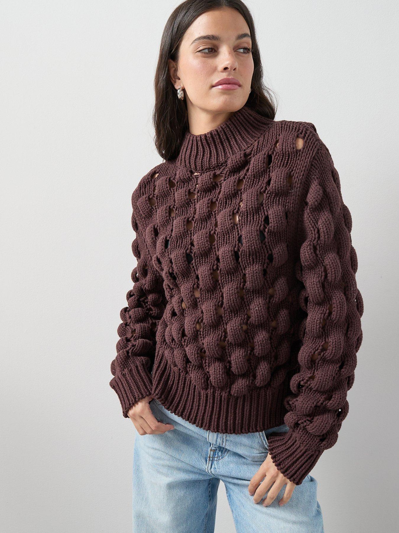 Janey Long Bubble Cherry Knit