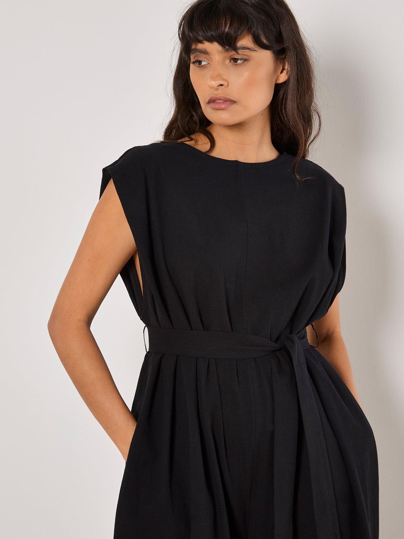 Image 5 of 5 of Apricot Wide Leg Self Tie Jumpsuit