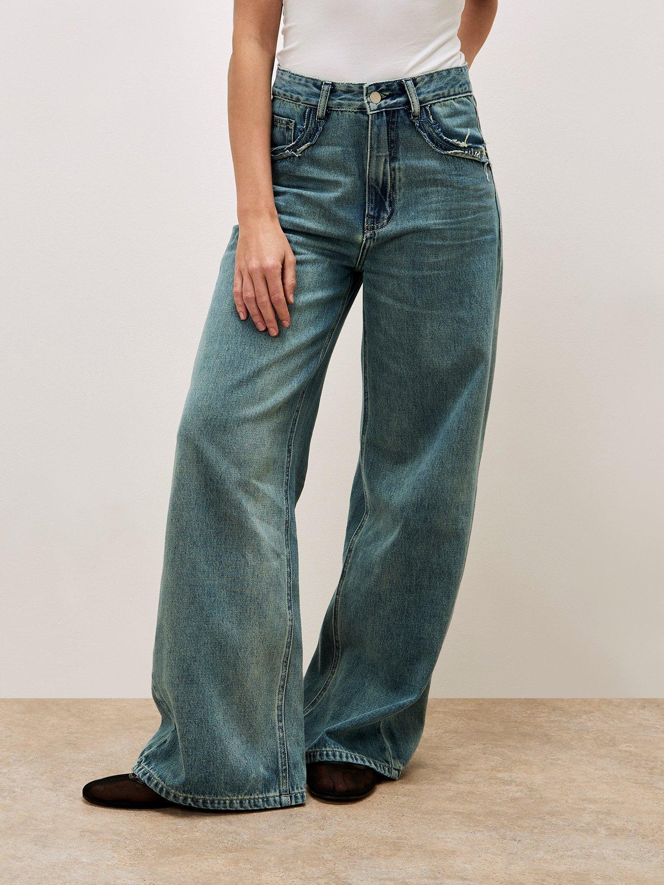 undefined Apricot Ellie Wide Boyfriend Jeans