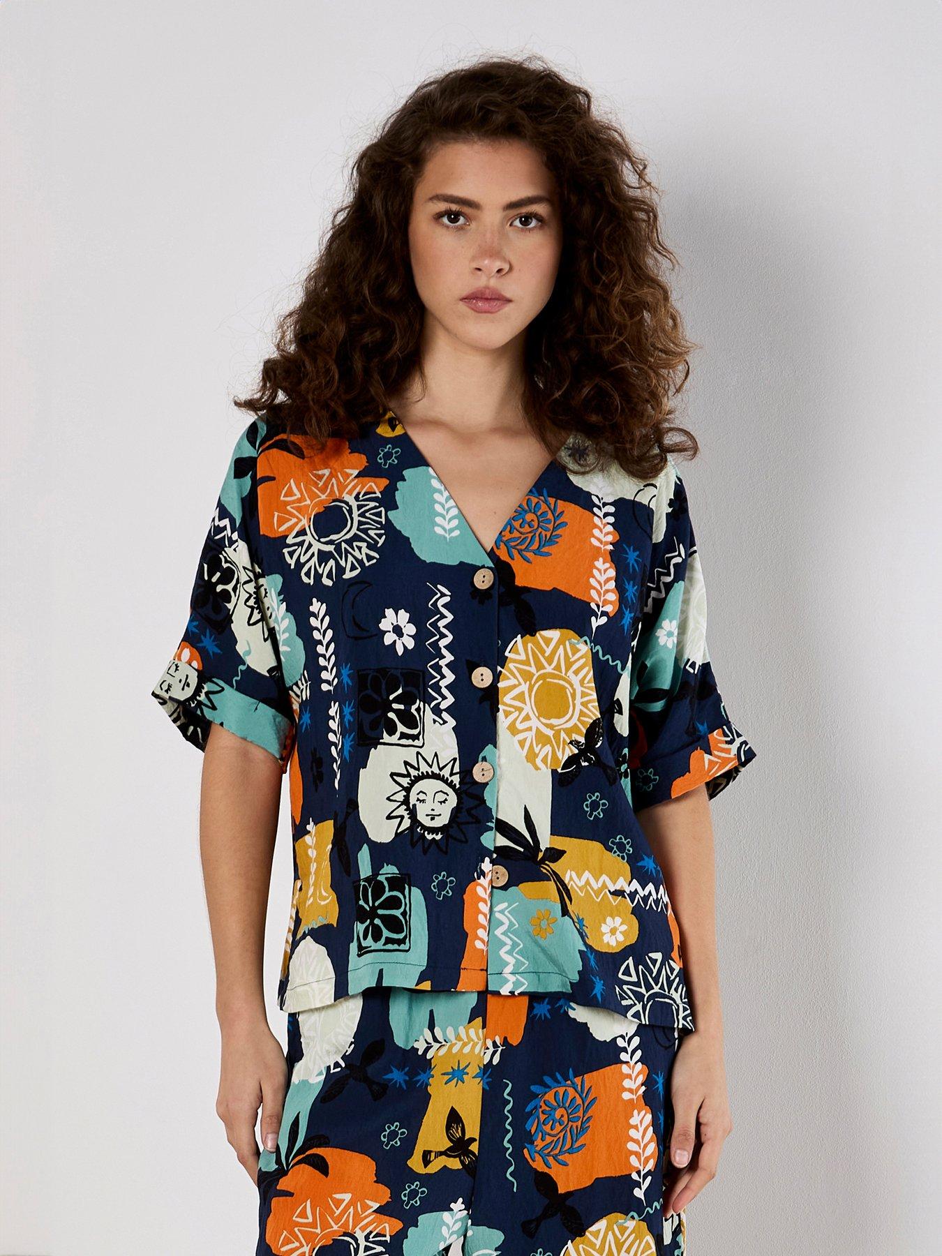 undefined Sun  &  Colour Print - V-nk Top