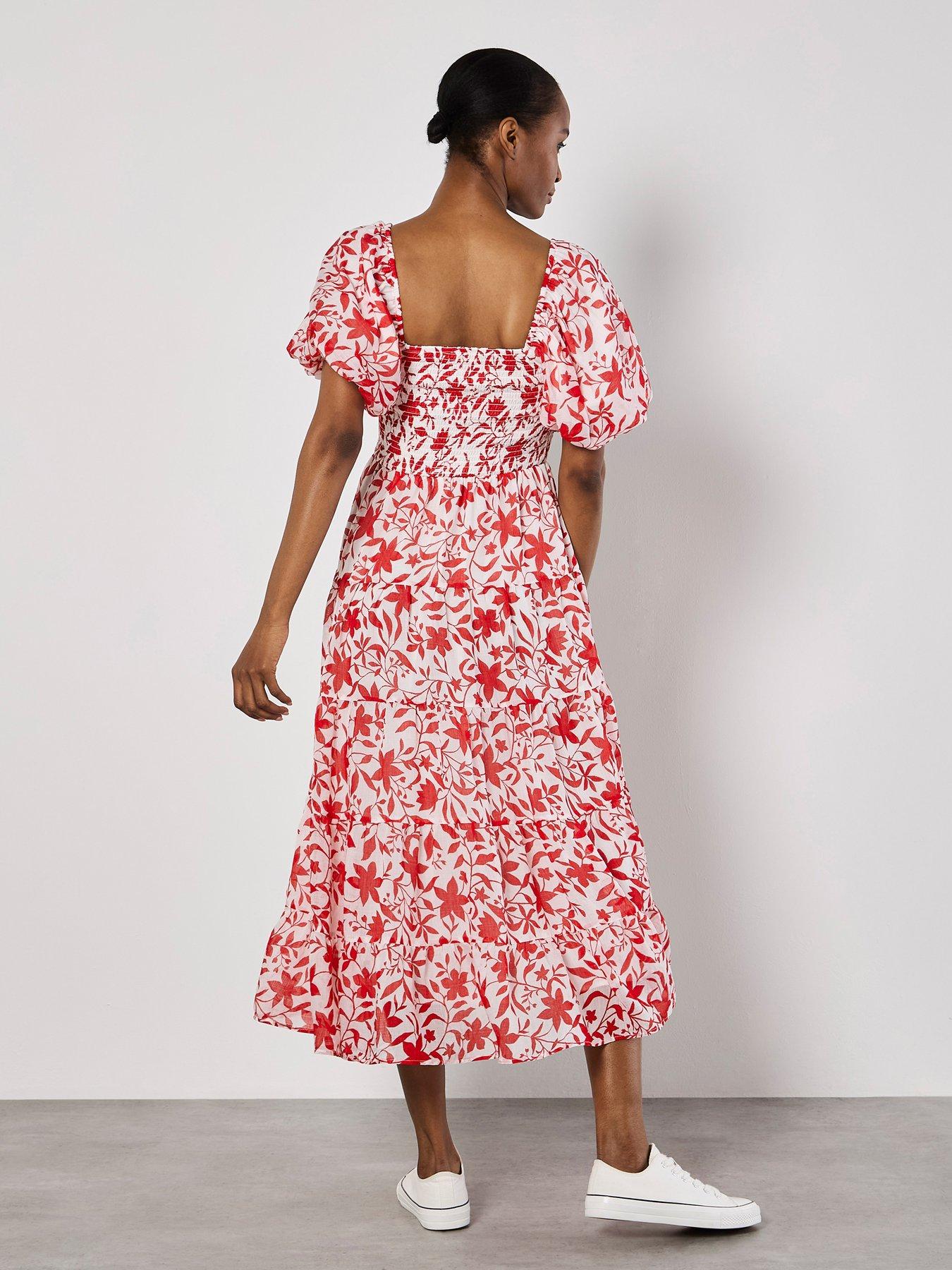 Image 2 of 5 of Apricot Silhouette Starflower Midi Dress