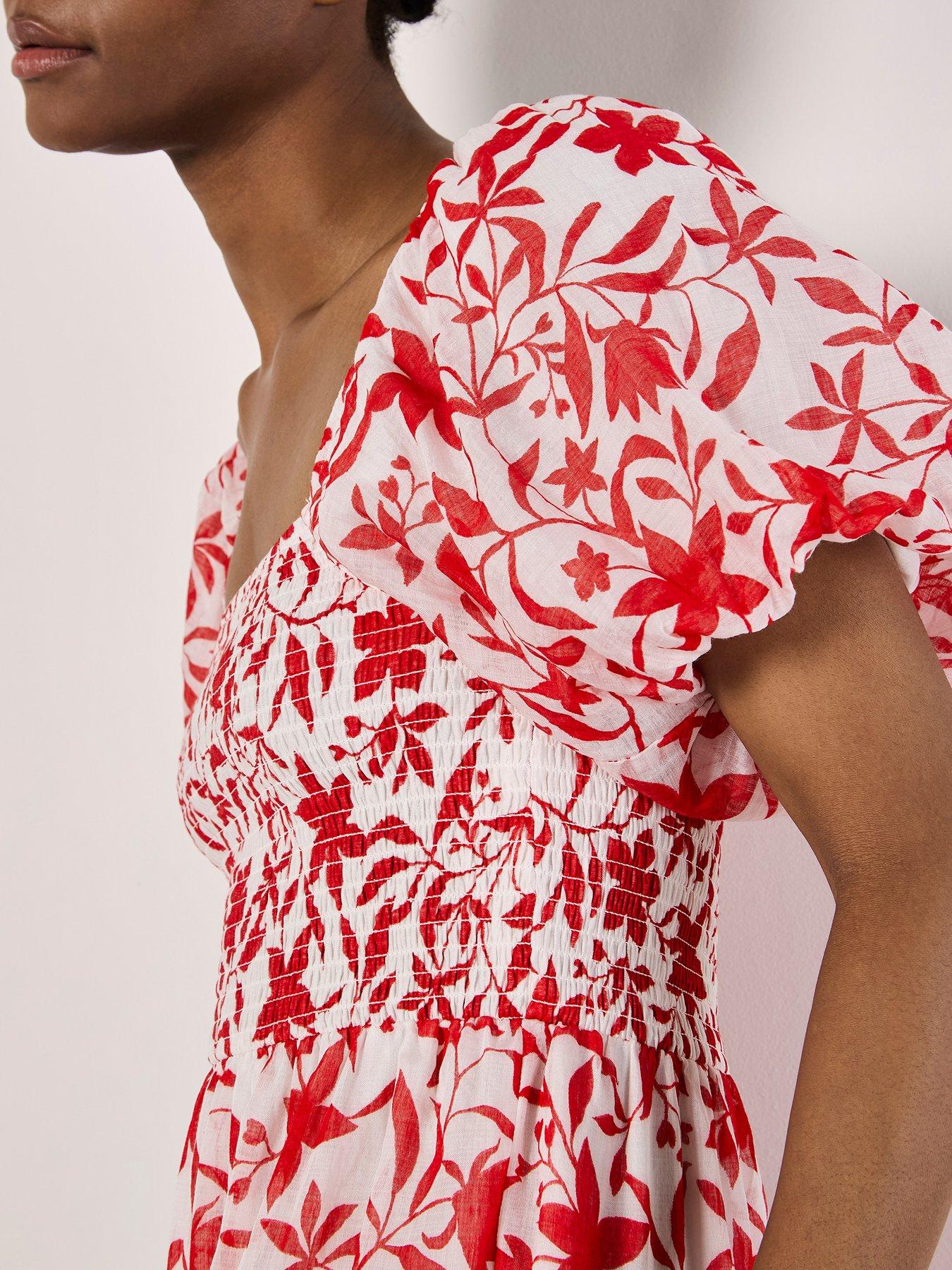 Image 4 of 5 of Apricot Silhouette Starflower Midi Dress