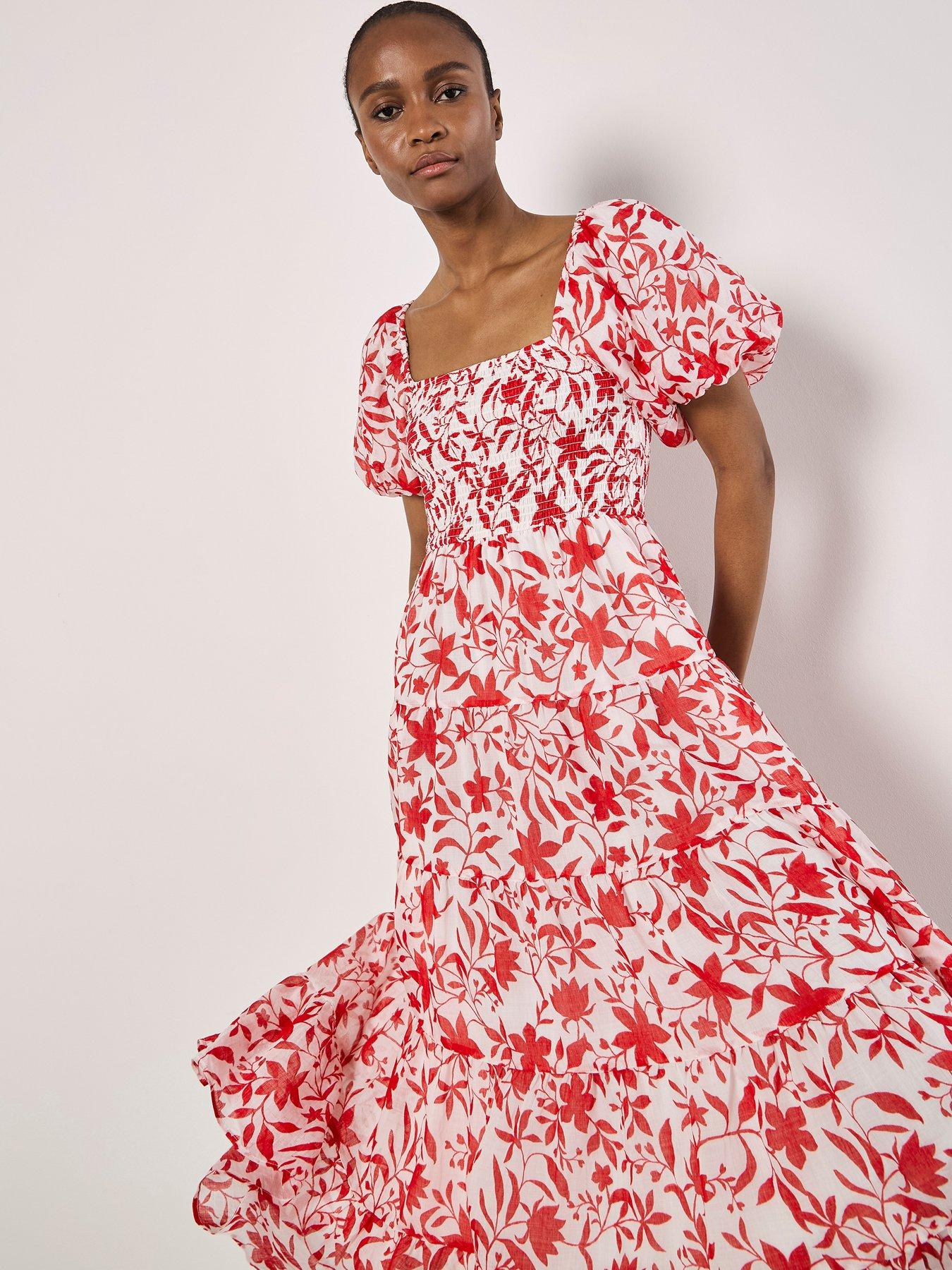 Image 5 of 5 of Apricot Silhouette Starflower Midi Dress