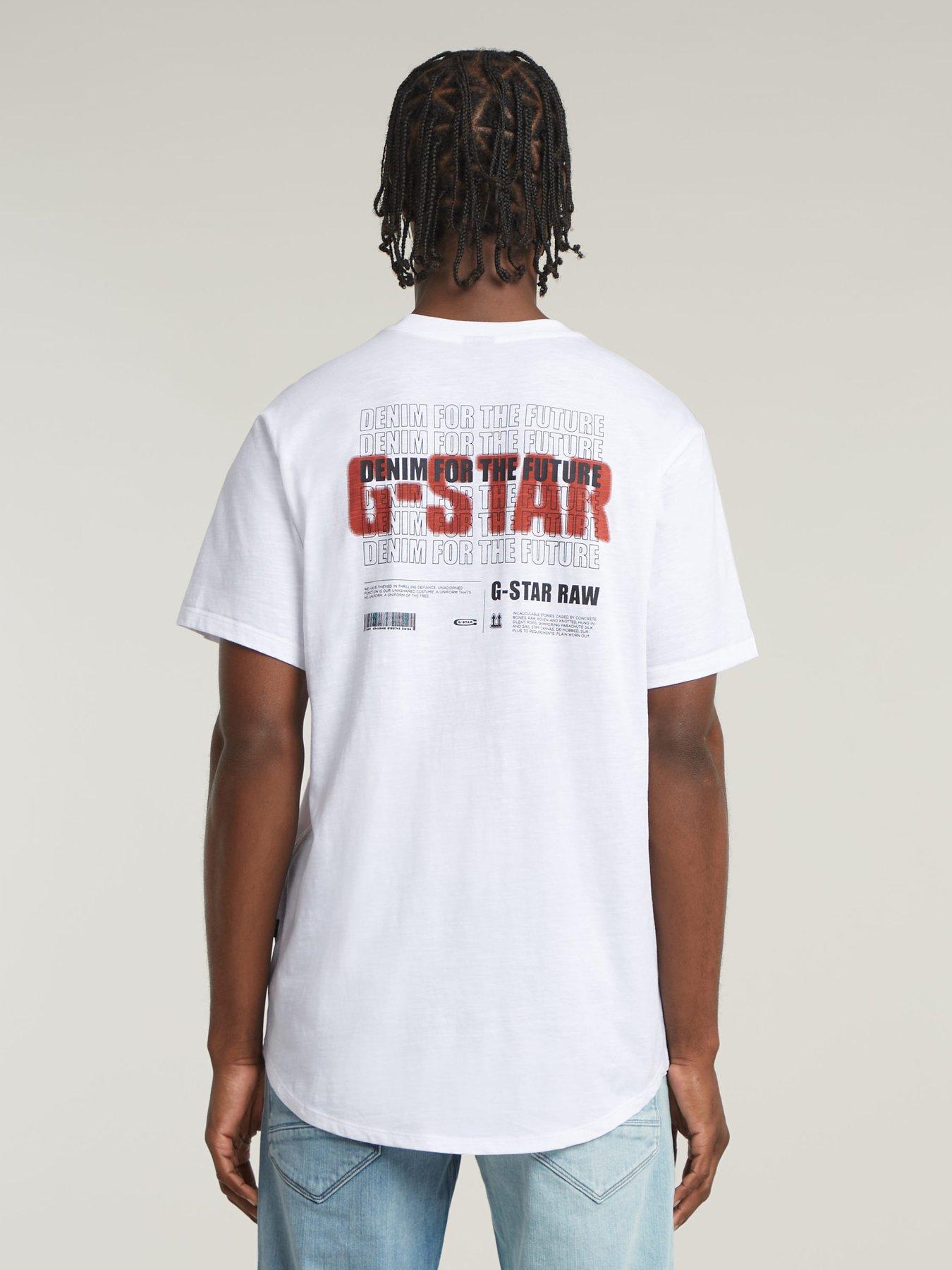 Image 2 of 6 of G-Star RAW G-star Back Graphic T-shirt- White