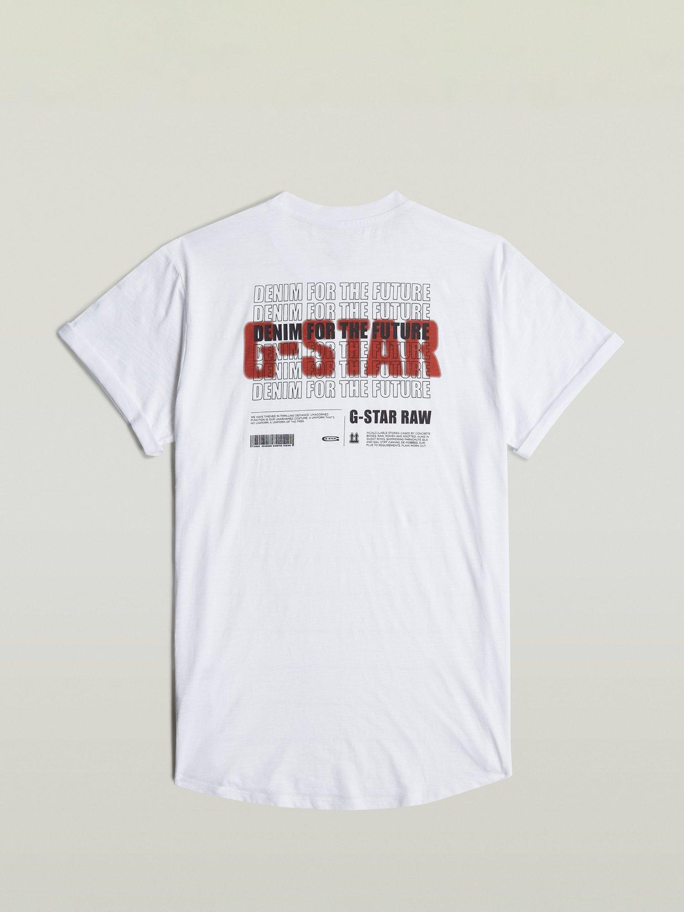 Image 6 of 6 of G-Star RAW G-star Back Graphic T-shirt- White